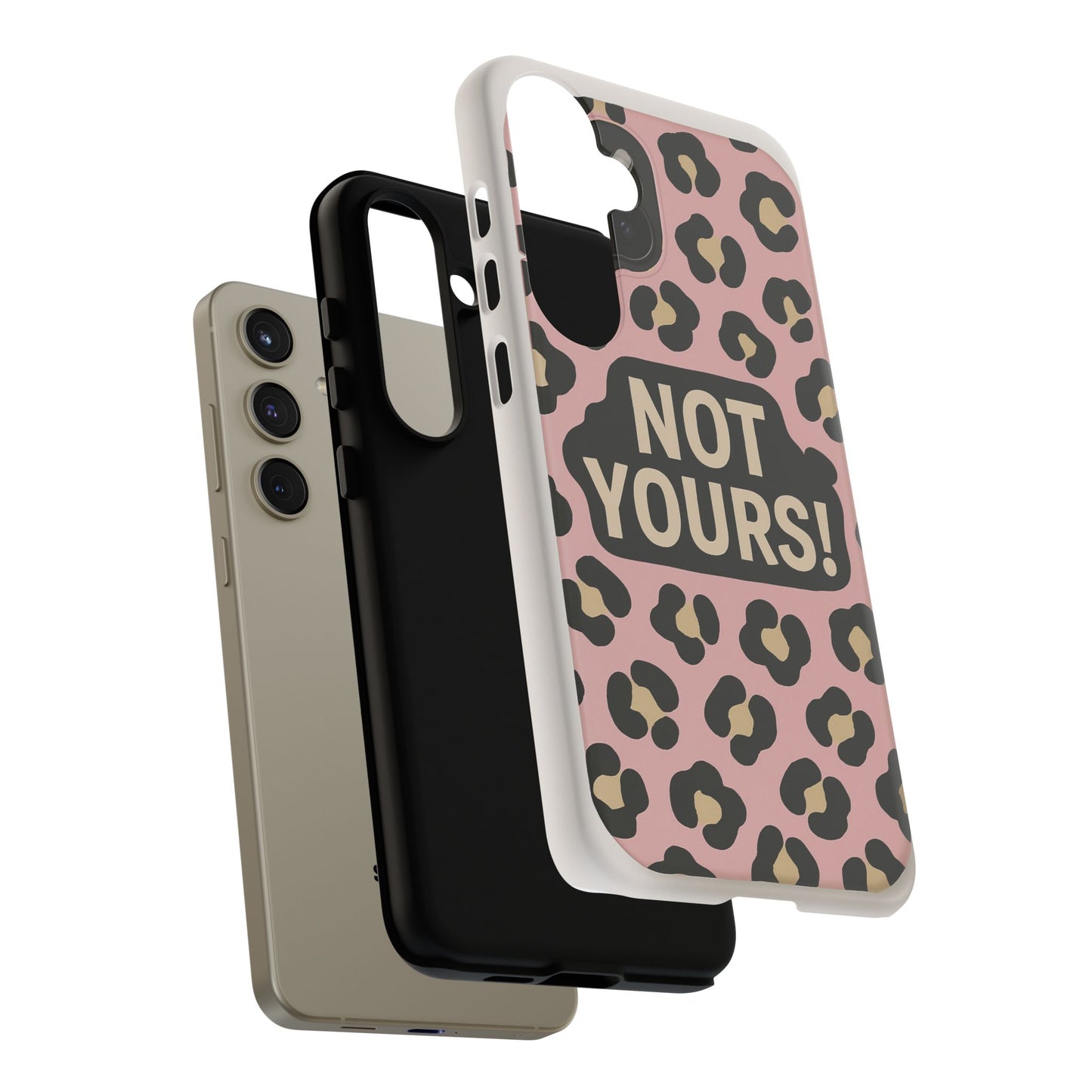 Leopard Tough Case – Trendy Dual-Layer Phone Cover with Humorous Design