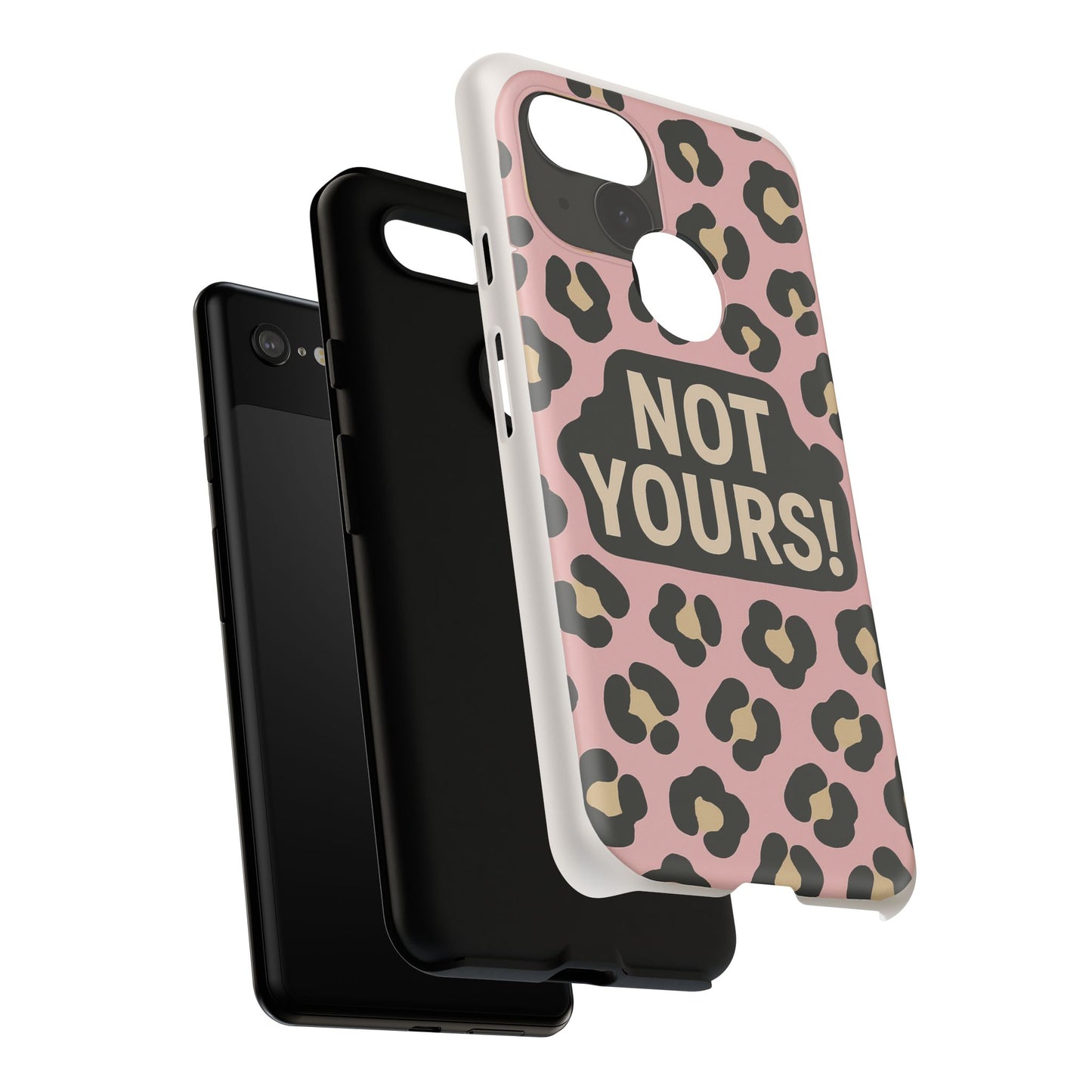 Leopard Tough Case – Trendy Dual-Layer Phone Cover with Humorous Design