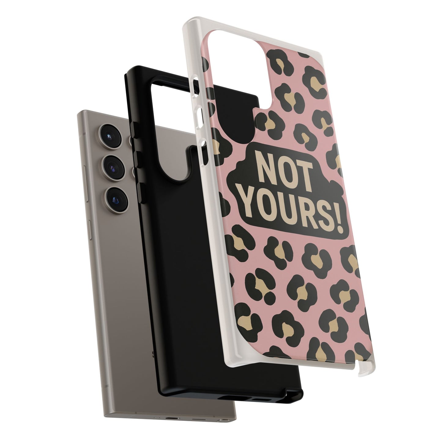 Leopard Tough Case – Trendy Dual-Layer Phone Cover with Humorous Design