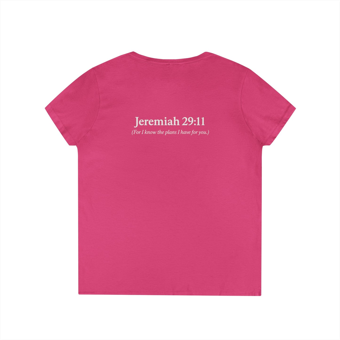 V-Neck T-Shirt – God’s Plan Greater Than My Chaos