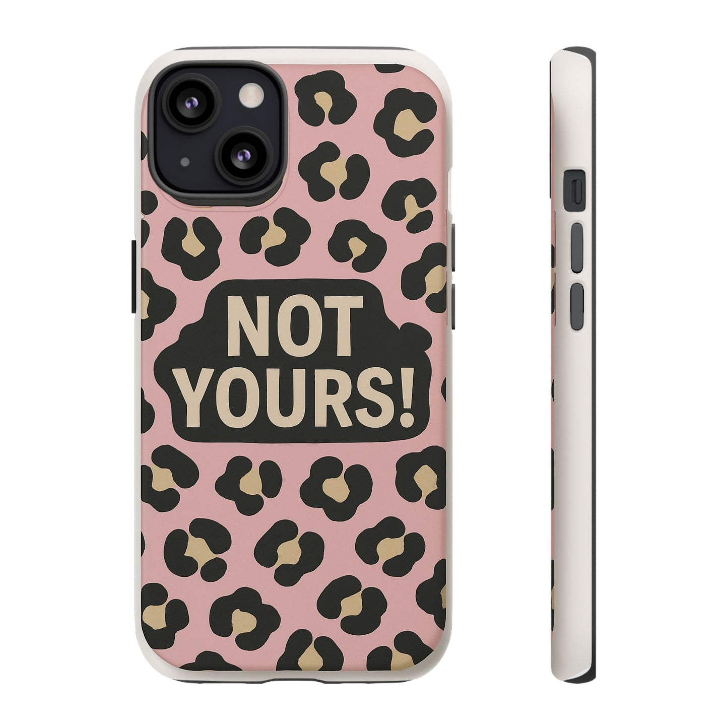 Leopard Tough Case – Trendy Dual-Layer Phone Cover with Humorous Design