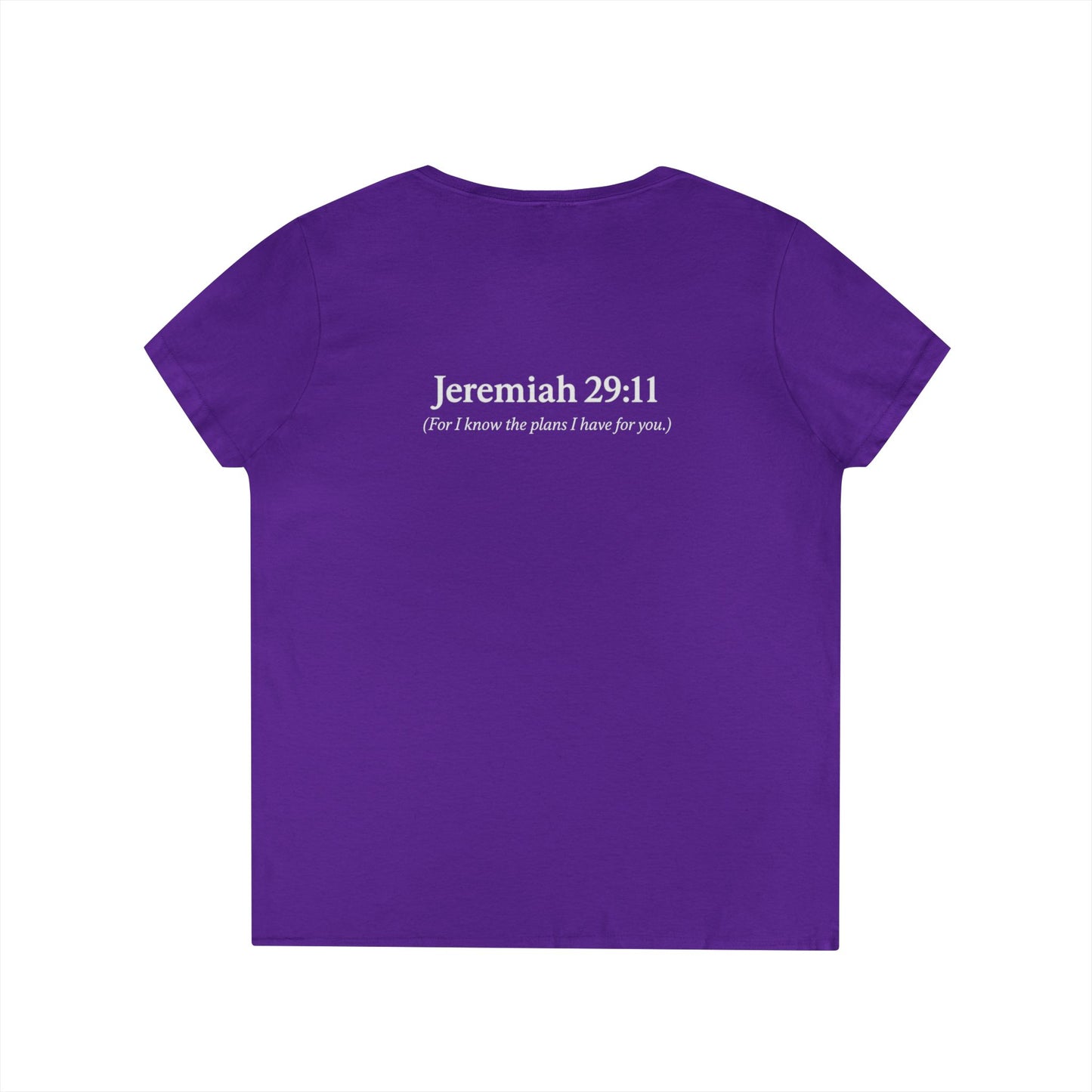 V-Neck T-Shirt – God’s Plan Greater Than My Chaos