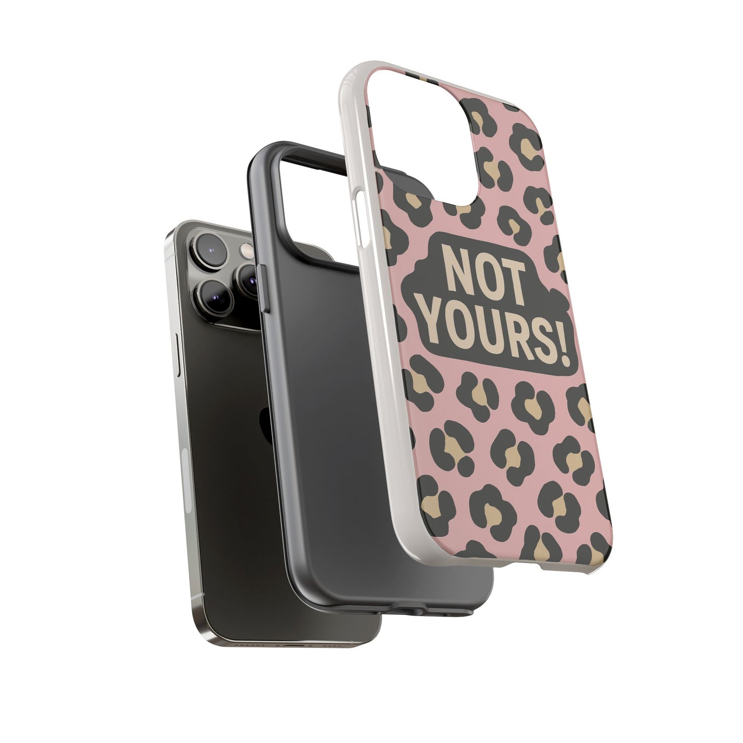Leopard Tough Case – Trendy Dual-Layer Phone Cover with Humorous Design