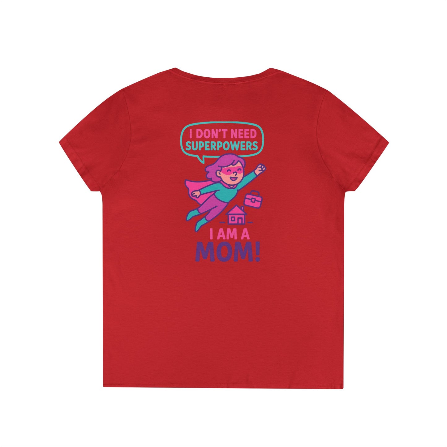Funny Mom V-Neck T-Shirt – Humorous Graphic Tee for Everyday Wear