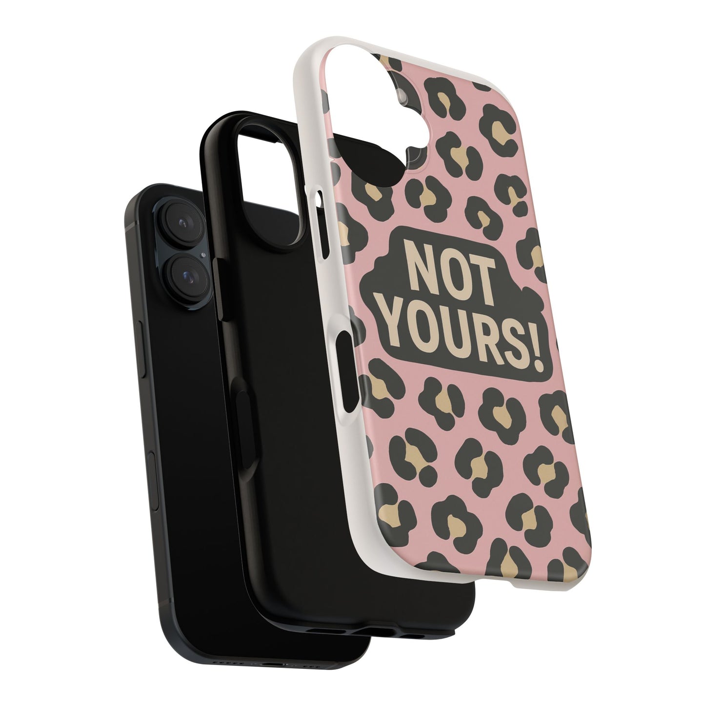 Leopard Tough Case – Trendy Dual-Layer Phone Cover with Humorous Design