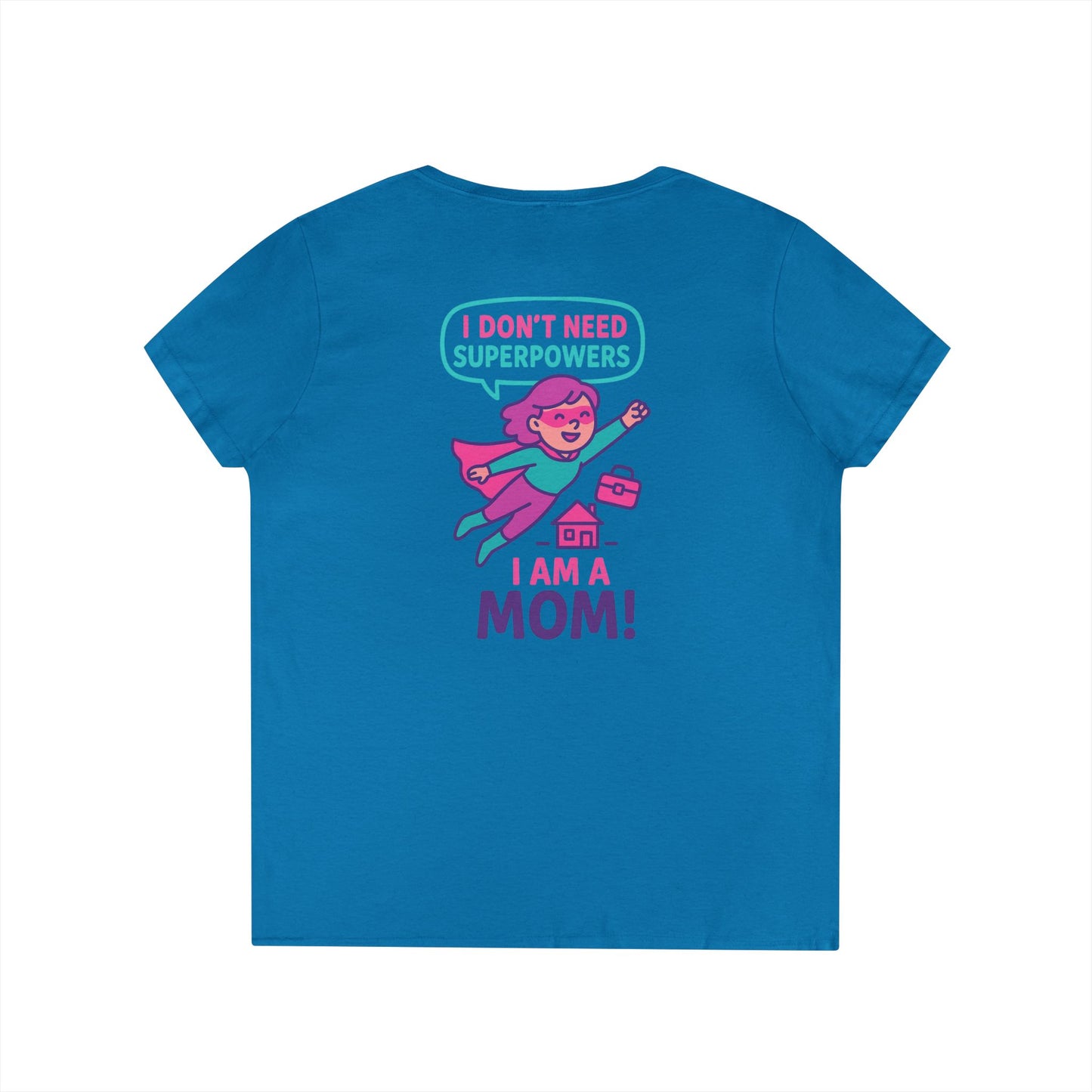 Funny Mom V-Neck T-Shirt – Humorous Graphic Tee for Everyday Wear