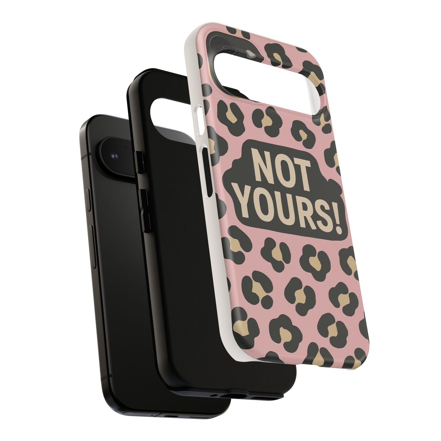 Leopard Tough Case – Trendy Dual-Layer Phone Cover with Humorous Design