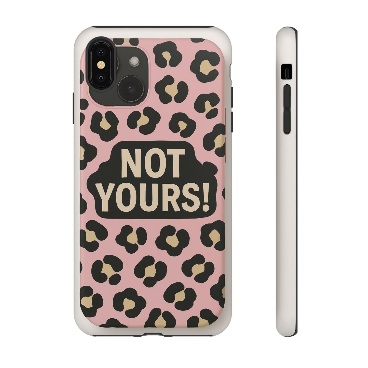 Leopard Tough Case – Trendy Dual-Layer Phone Cover with Humorous Design