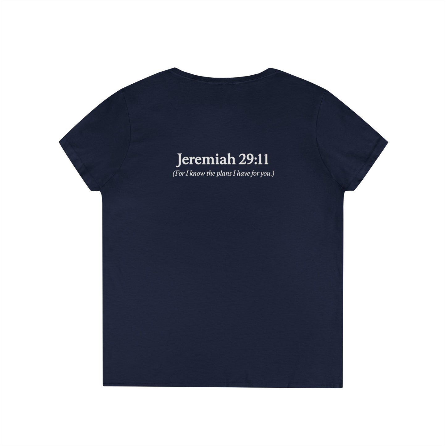 V-Neck T-Shirt – God’s Plan Greater Than My Chaos