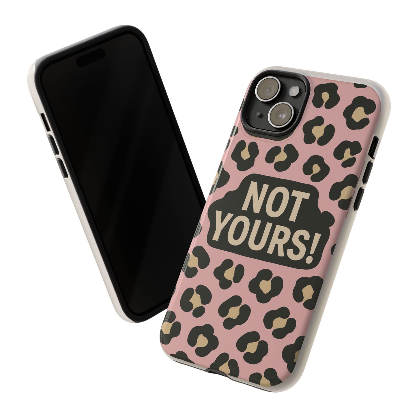 Leopard Tough Case – Trendy Dual-Layer Phone Cover with Humorous Design