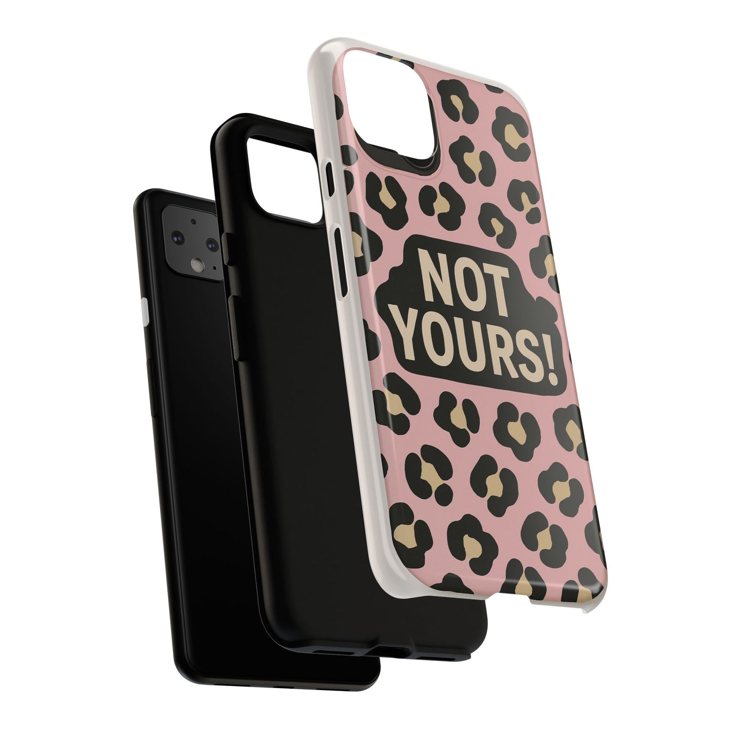 Leopard Tough Case – Trendy Dual-Layer Phone Cover with Humorous Design