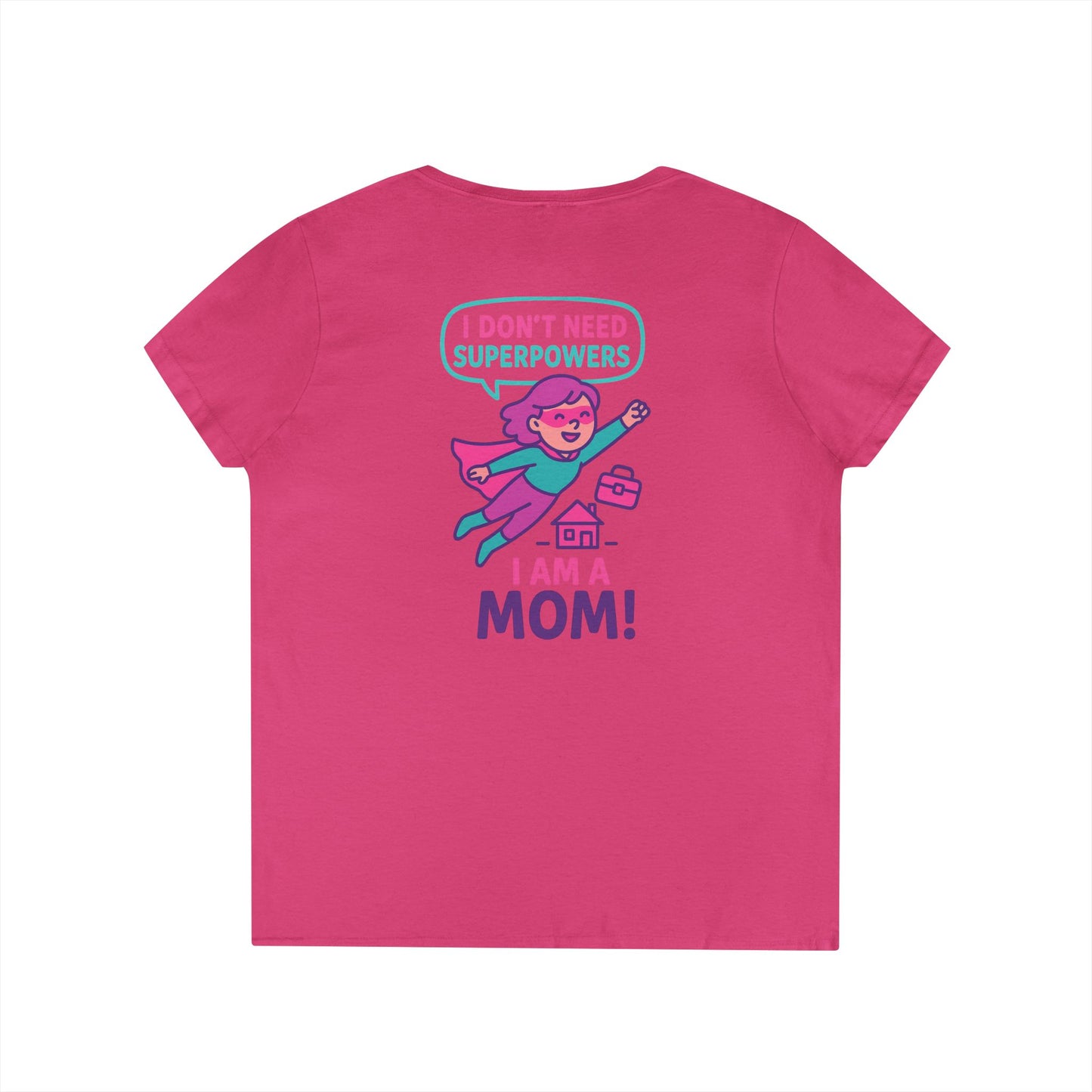 Funny Mom V-Neck T-Shirt – Humorous Graphic Tee for Everyday Wear