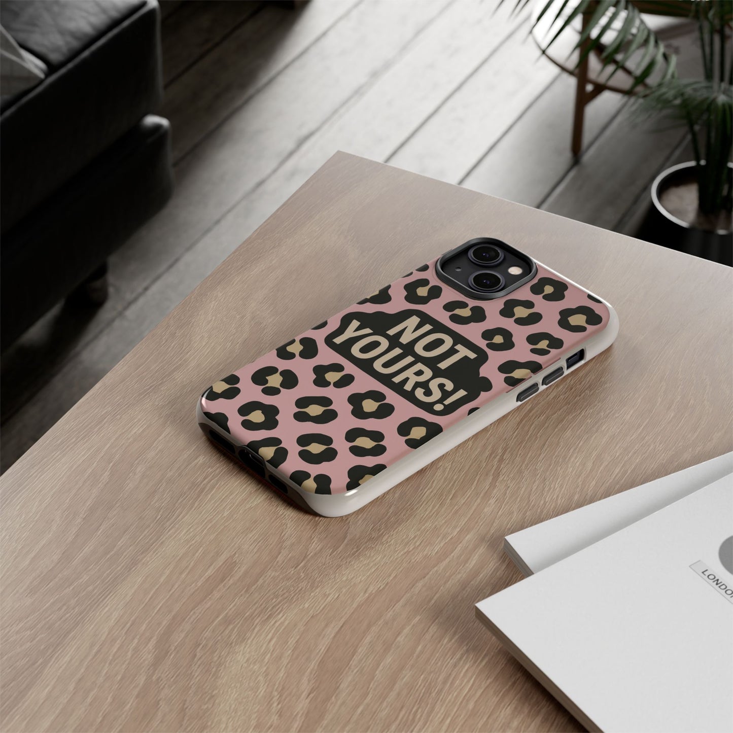 Leopard Tough Case – Trendy Dual-Layer Phone Cover with Humorous Design