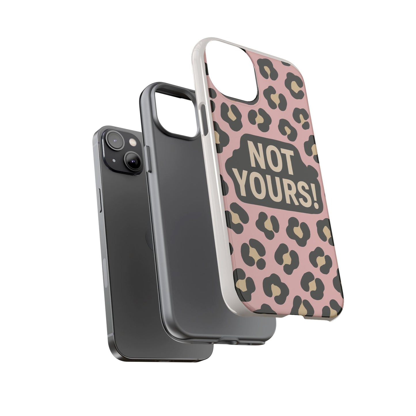 Leopard Tough Case – Trendy Dual-Layer Phone Cover with Humorous Design