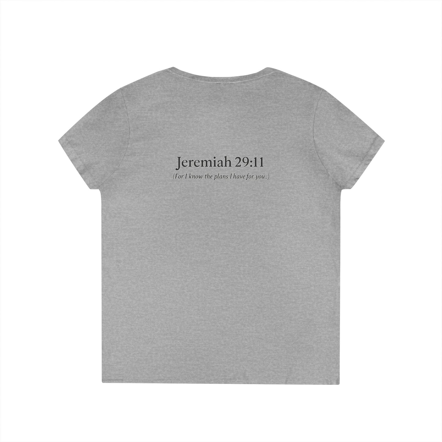 V-Neck T-Shirt – God’s Plan Greater Than My Chaos