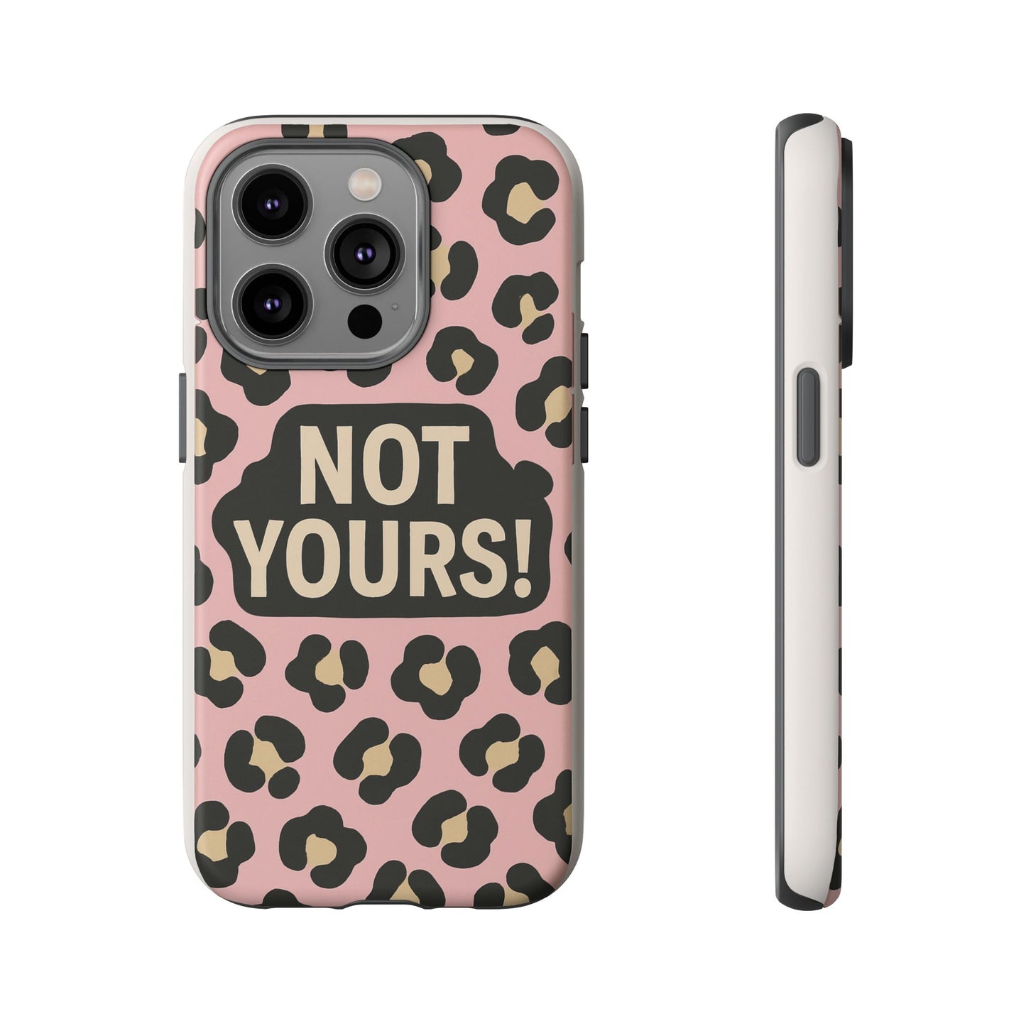 Leopard Tough Case – Trendy Dual-Layer Phone Cover with Humorous Design