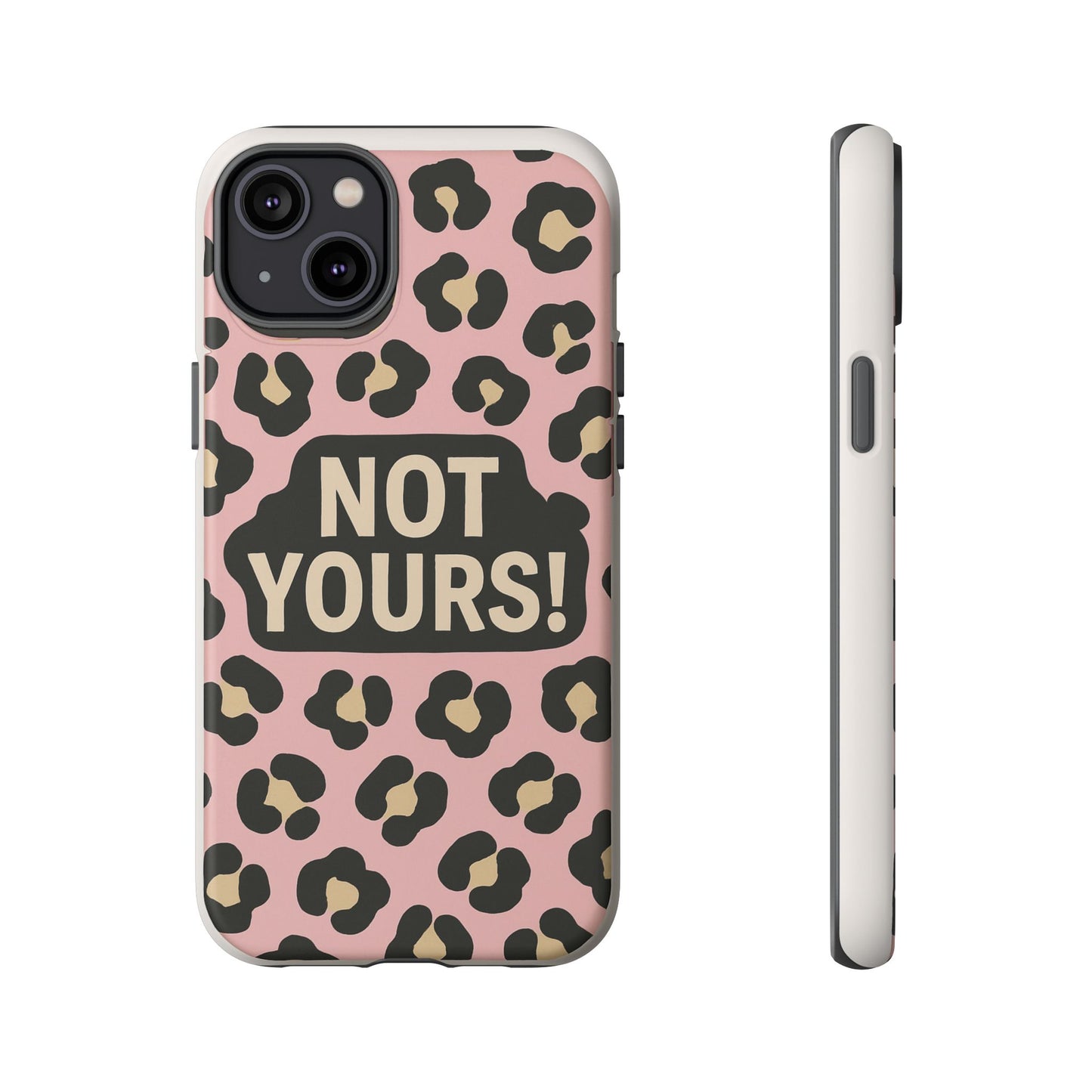 Leopard Tough Case – Trendy Dual-Layer Phone Cover with Humorous Design