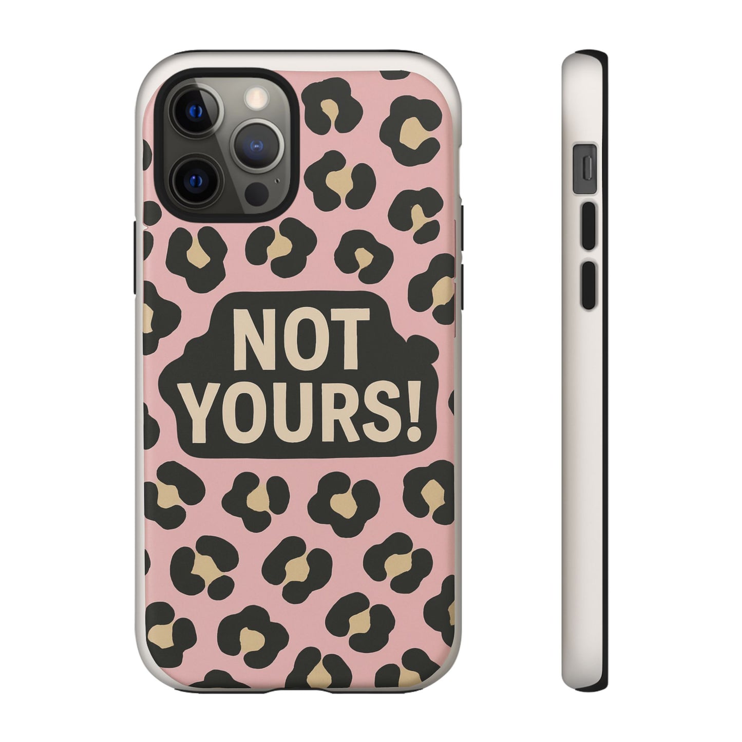 Leopard Tough Case – Trendy Dual-Layer Phone Cover with Humorous Design