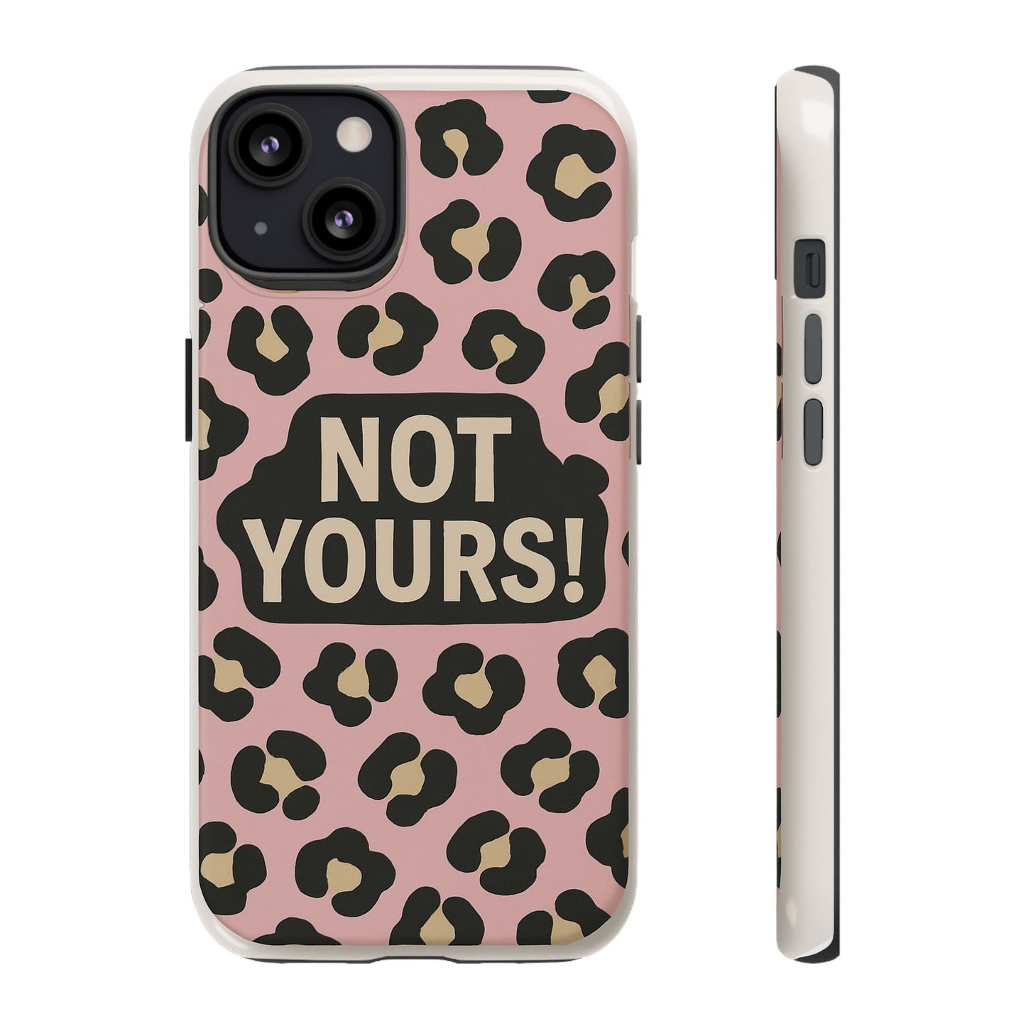 Leopard Tough Case – Trendy Dual-Layer Phone Cover with Humorous Design