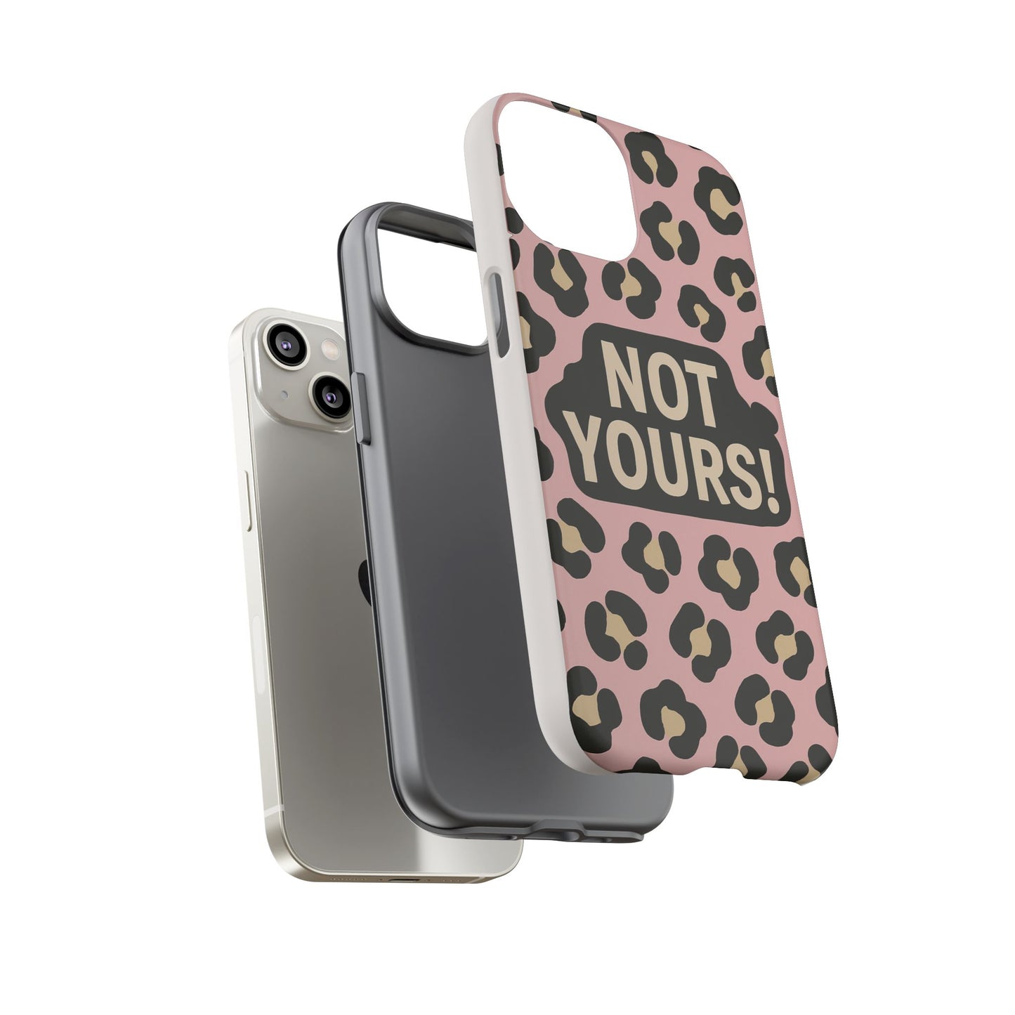 Leopard Tough Case – Trendy Dual-Layer Phone Cover with Humorous Design
