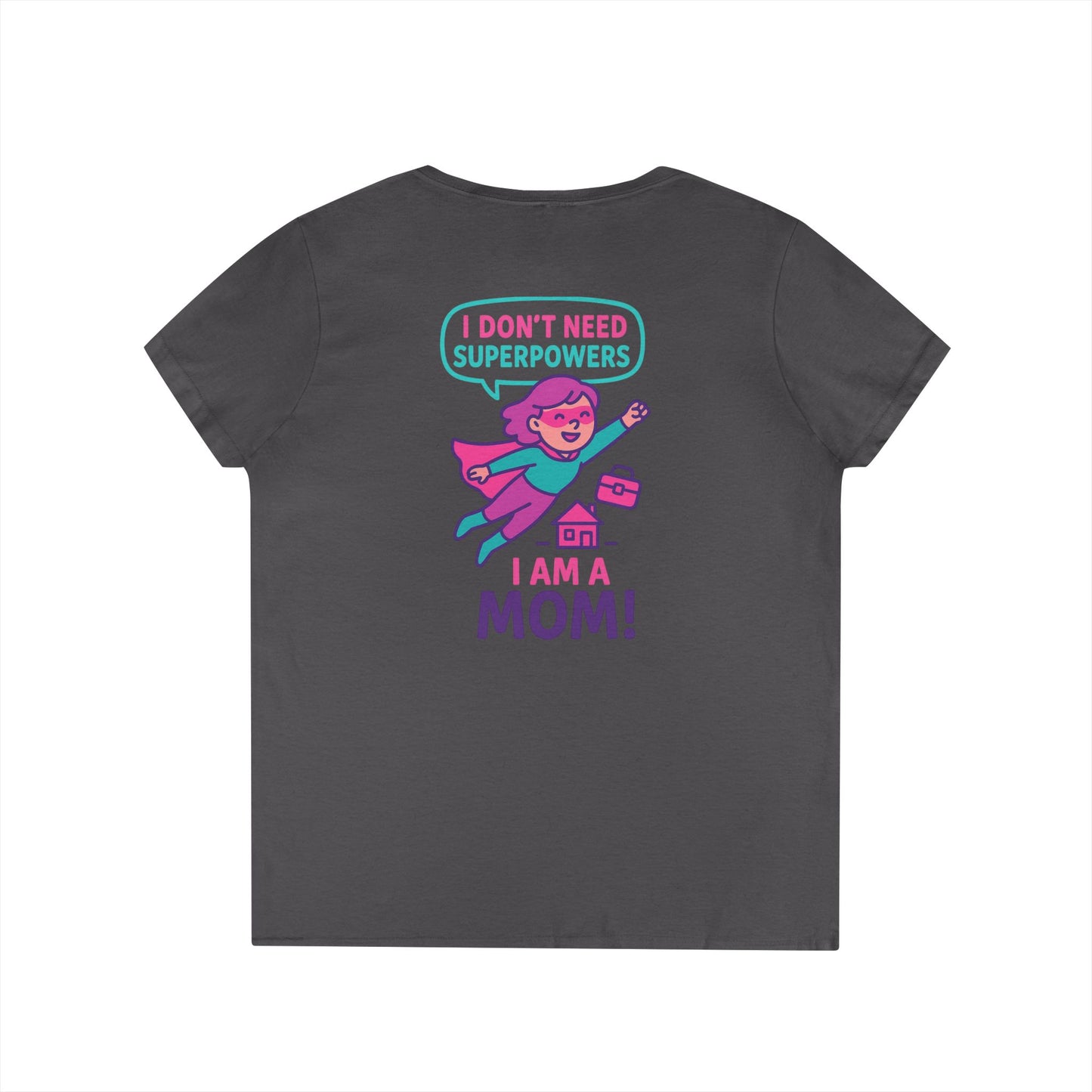 Funny Mom V-Neck T-Shirt – Humorous Graphic Tee for Everyday Wear