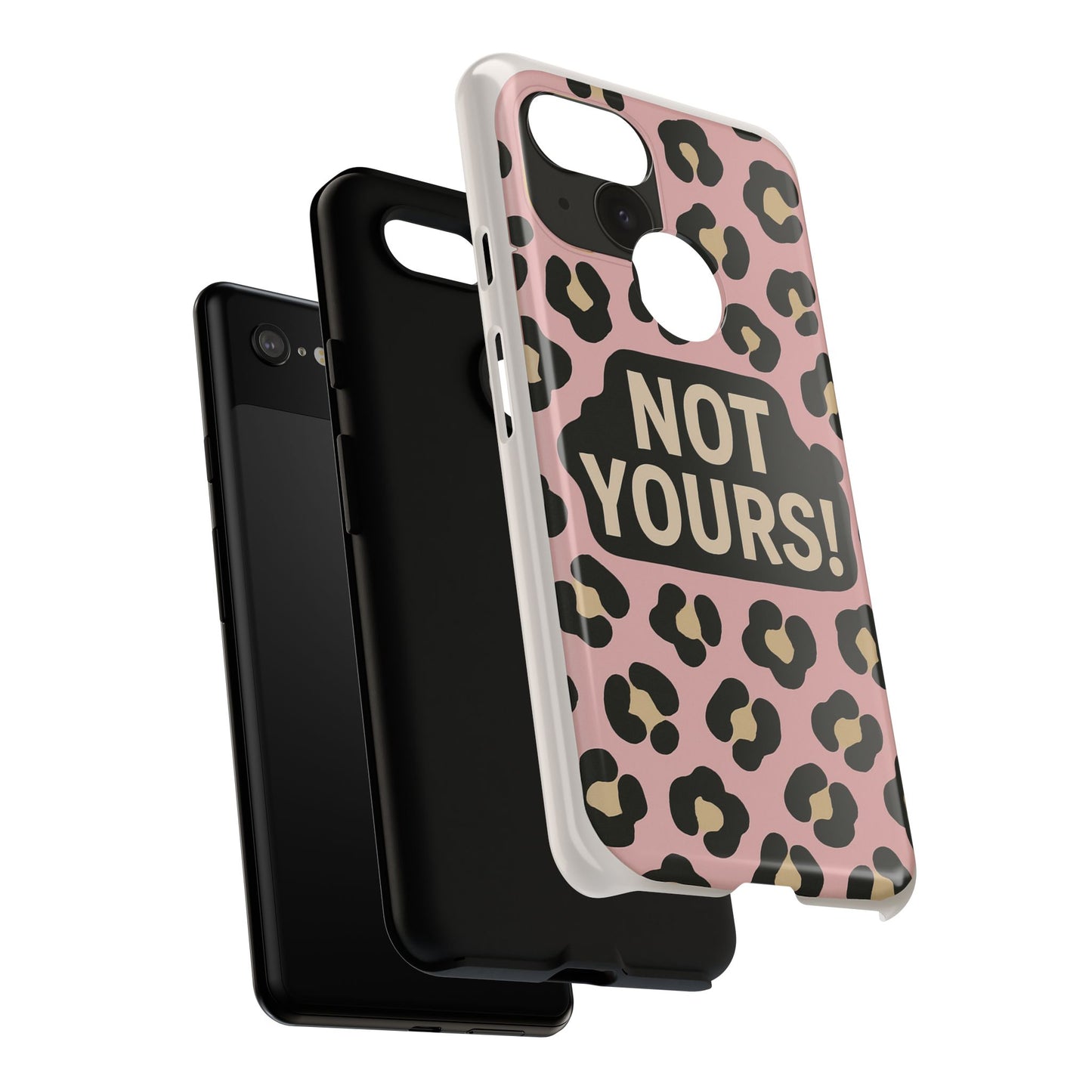 Leopard Tough Case – Trendy Dual-Layer Phone Cover with Humorous Design