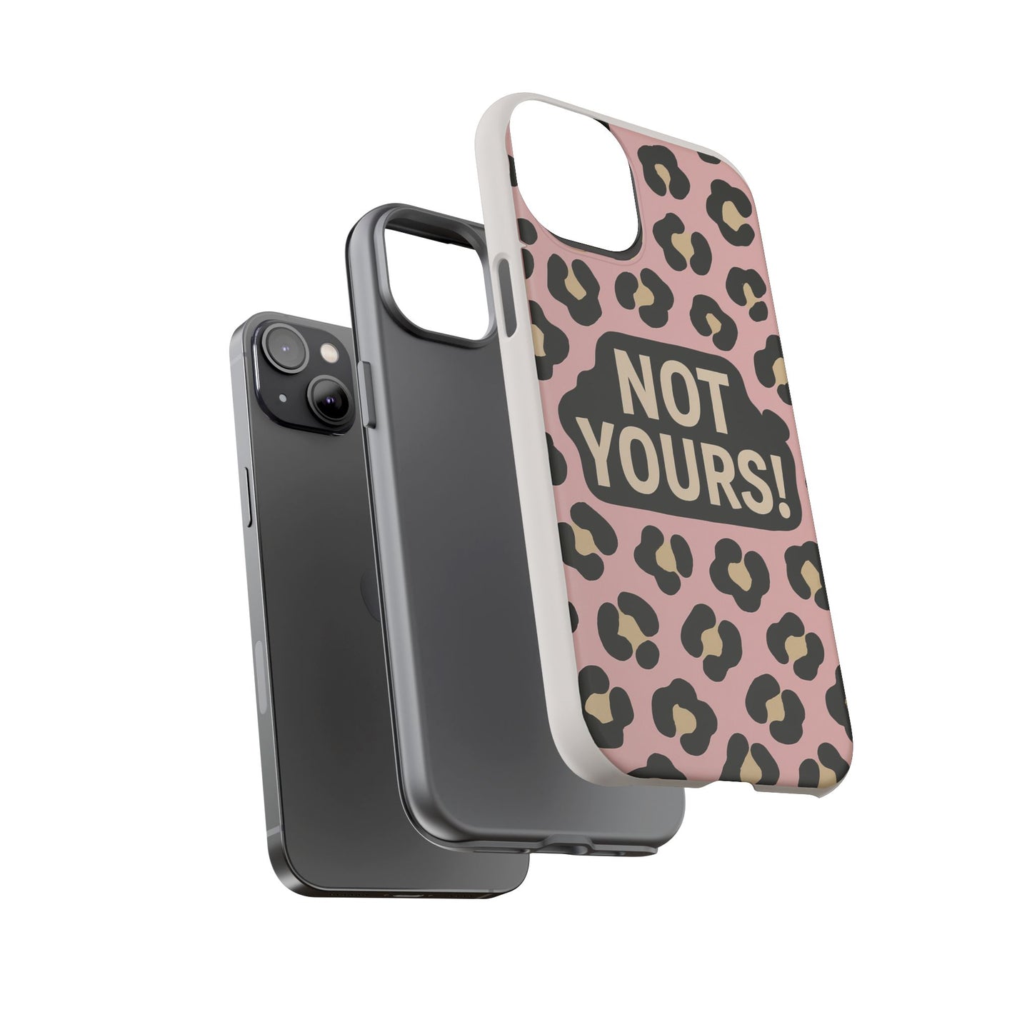 Leopard Tough Case – Trendy Dual-Layer Phone Cover with Humorous Design