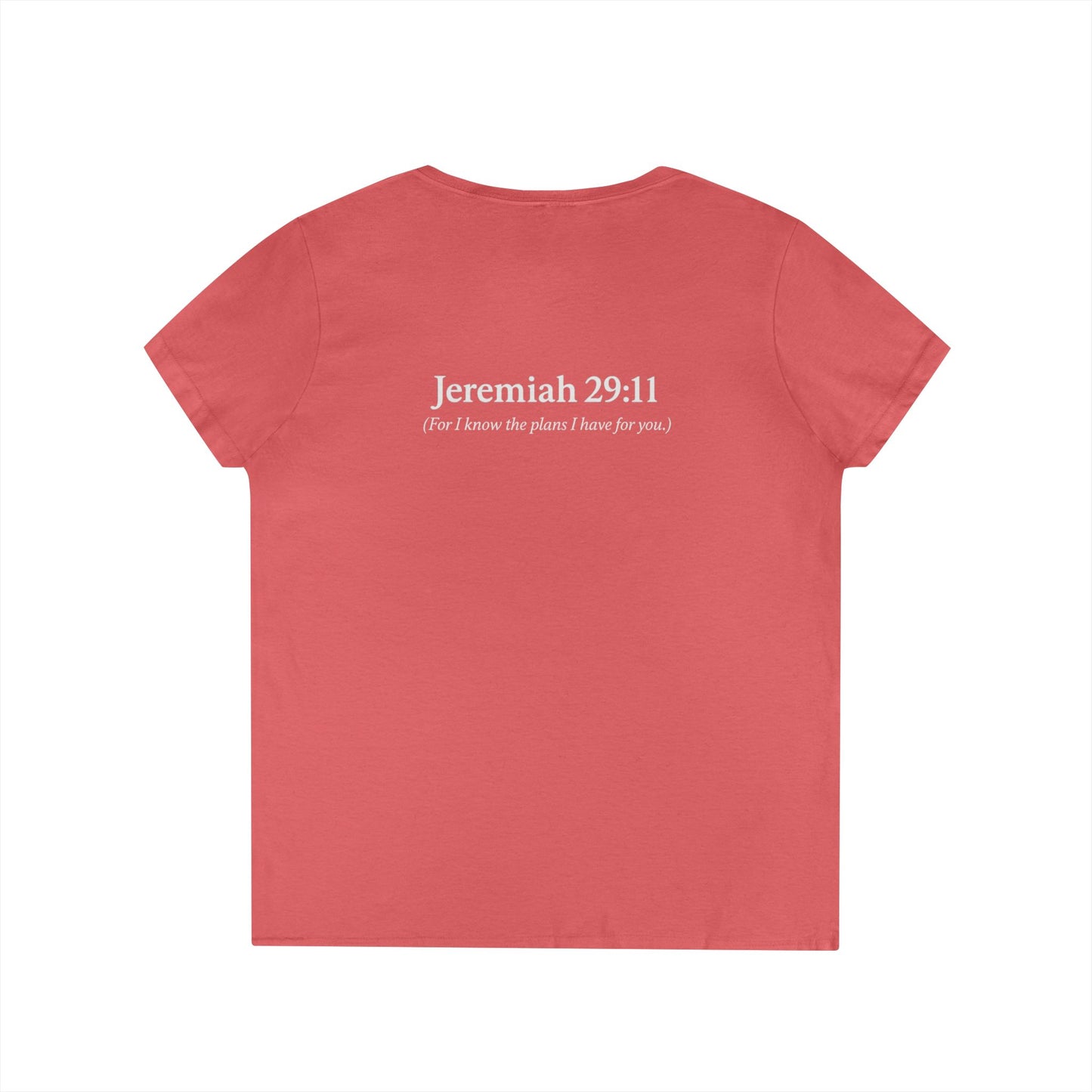 V-Neck T-Shirt – God’s Plan Greater Than My Chaos