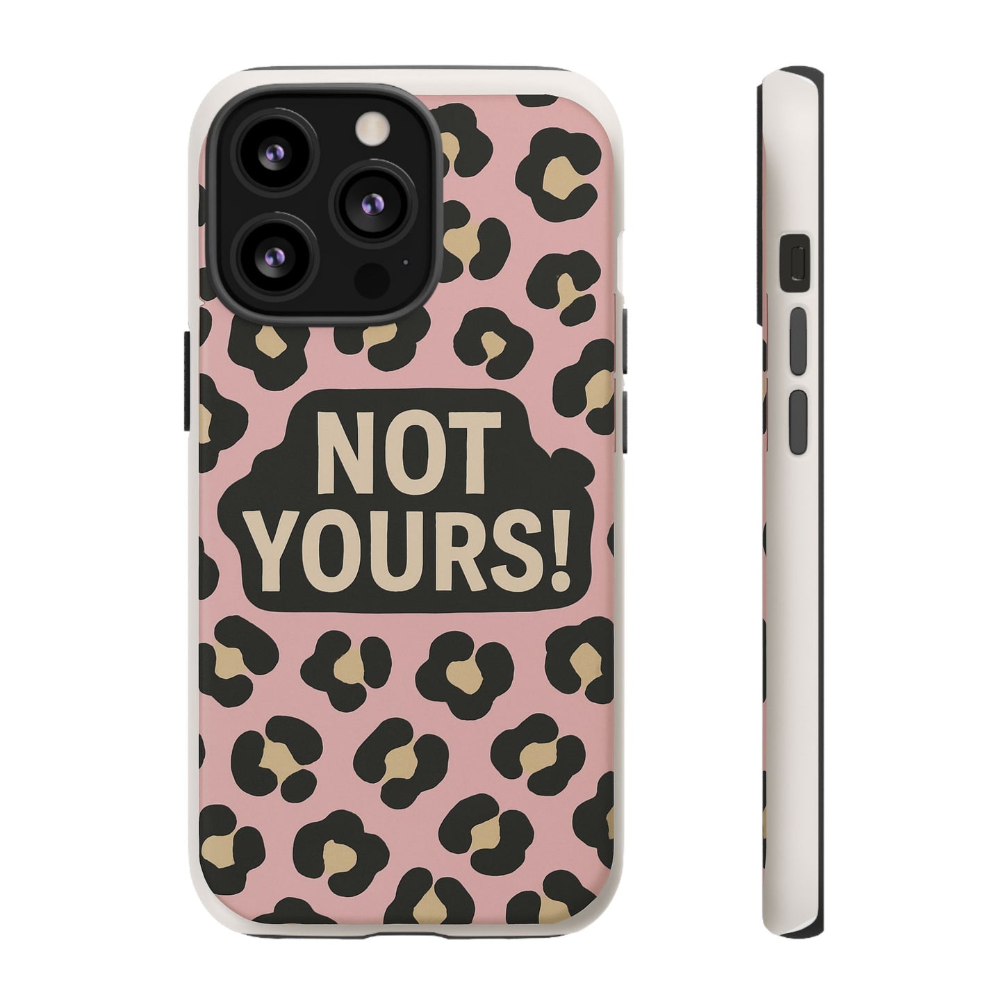 Leopard Tough Case – Trendy Dual-Layer Phone Cover with Humorous Design