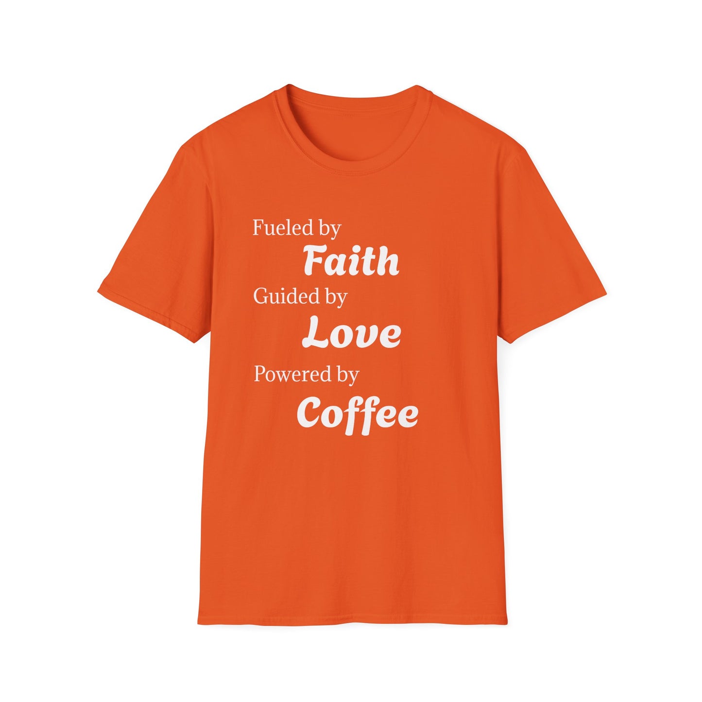 Faith Love Coffee T-Shirt – Unisex Soft-Style Tee