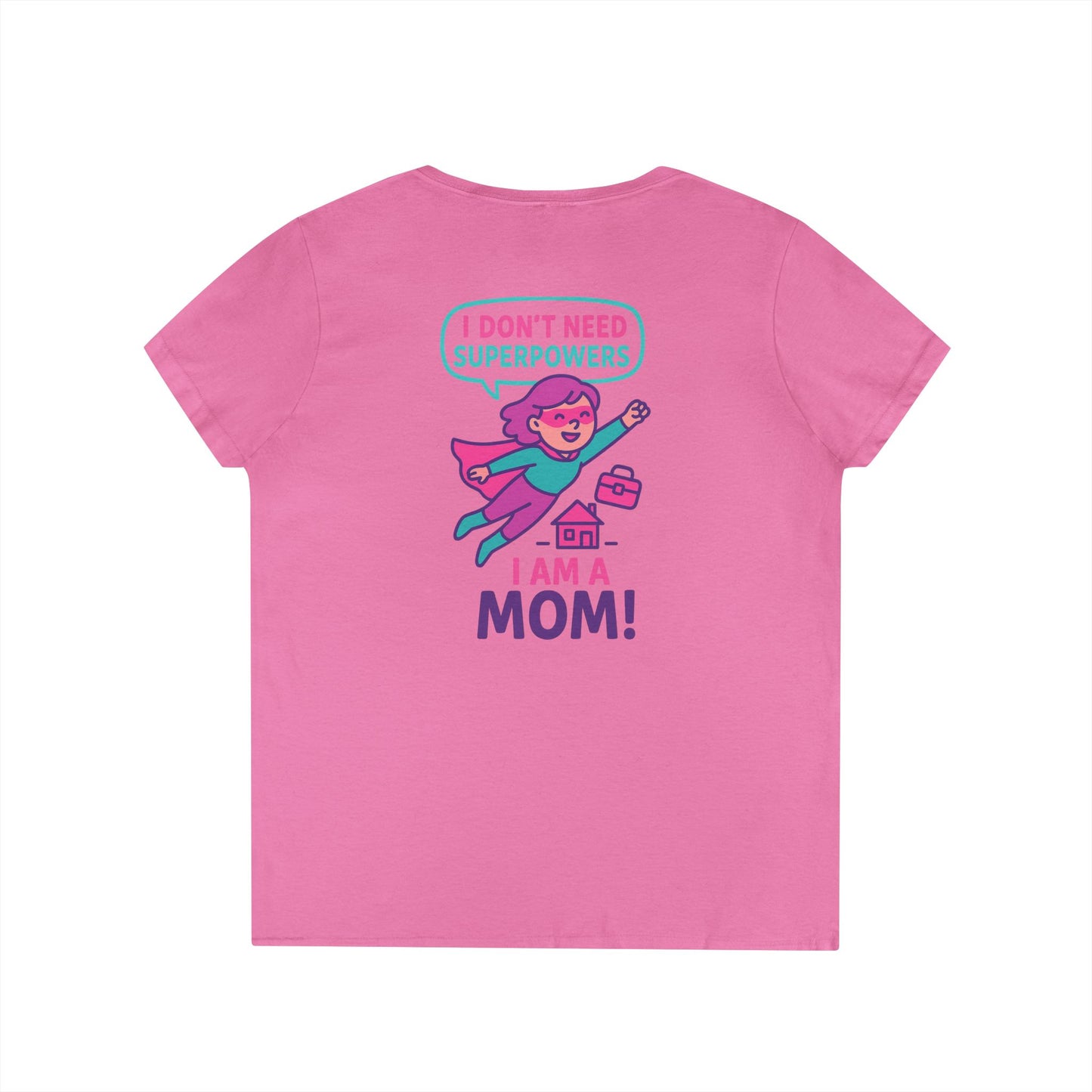 Funny Mom V-Neck T-Shirt – Humorous Graphic Tee for Everyday Wear