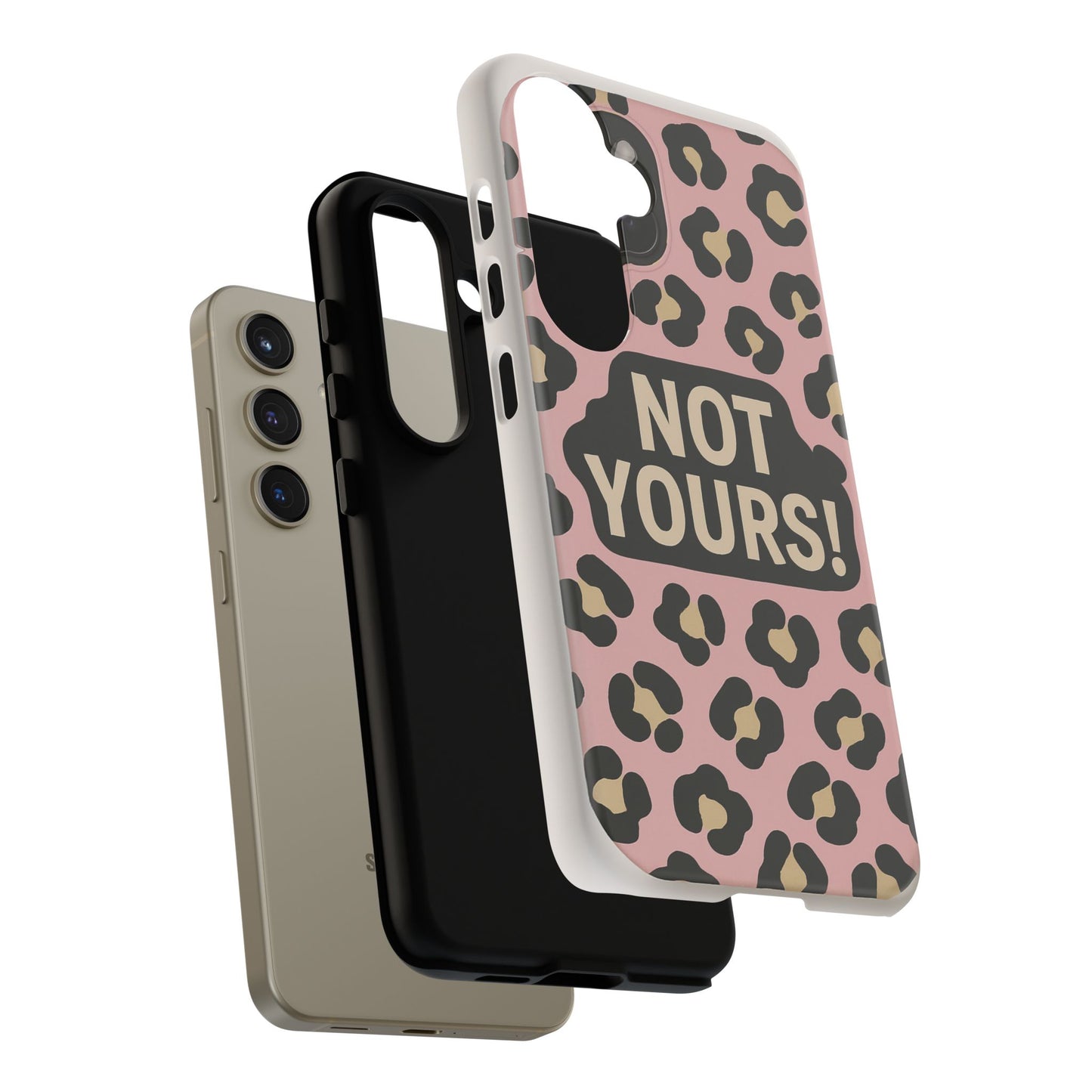 Leopard Tough Case – Trendy Dual-Layer Phone Cover with Humorous Design