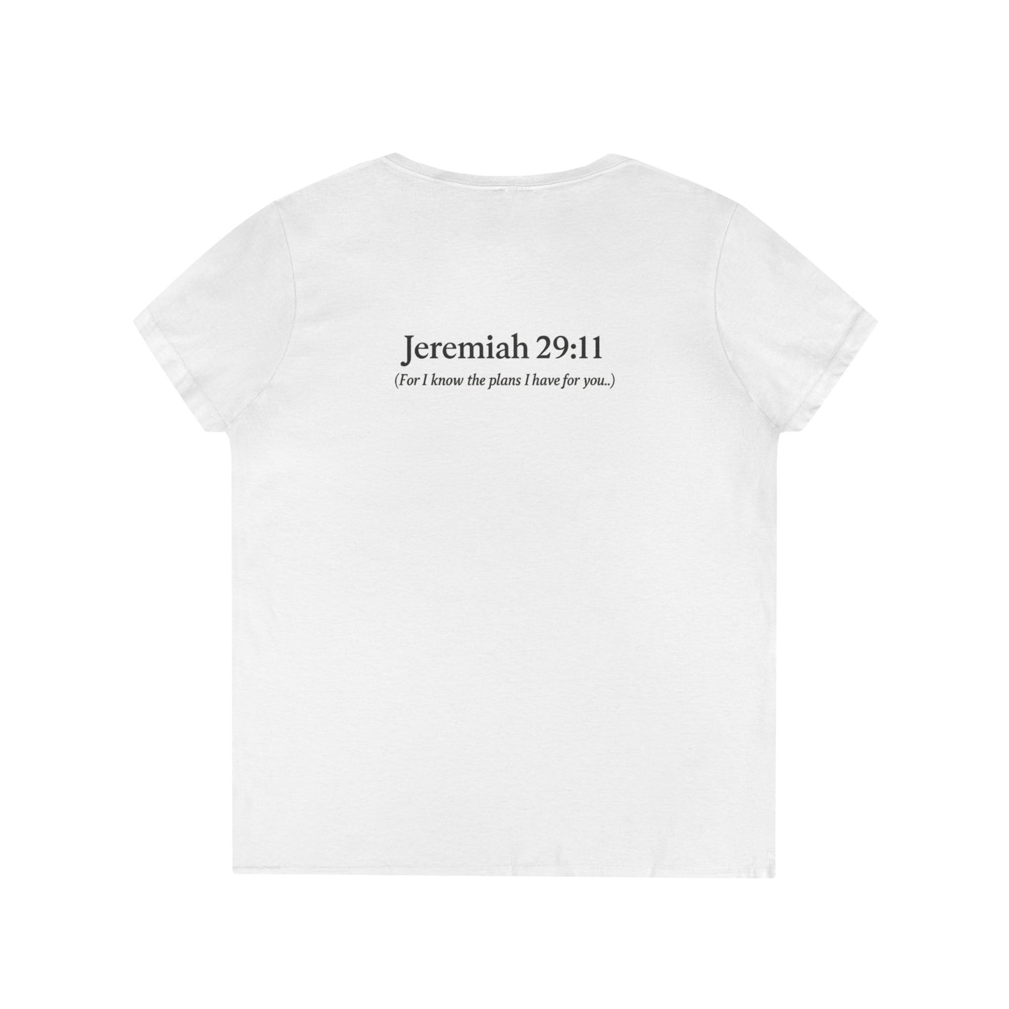 V-Neck T-Shirt – God’s Plan Greater Than My Chaos