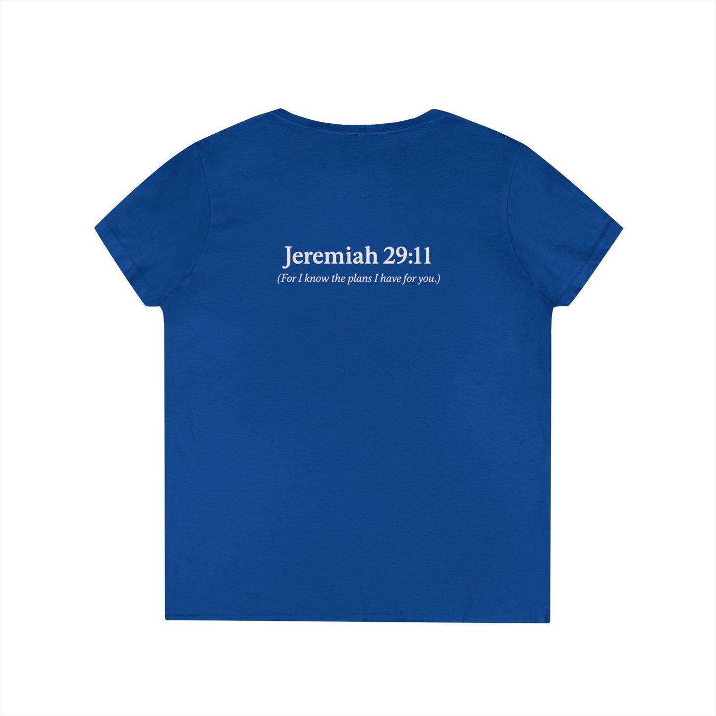 V-Neck T-Shirt – God’s Plan Greater Than My Chaos
