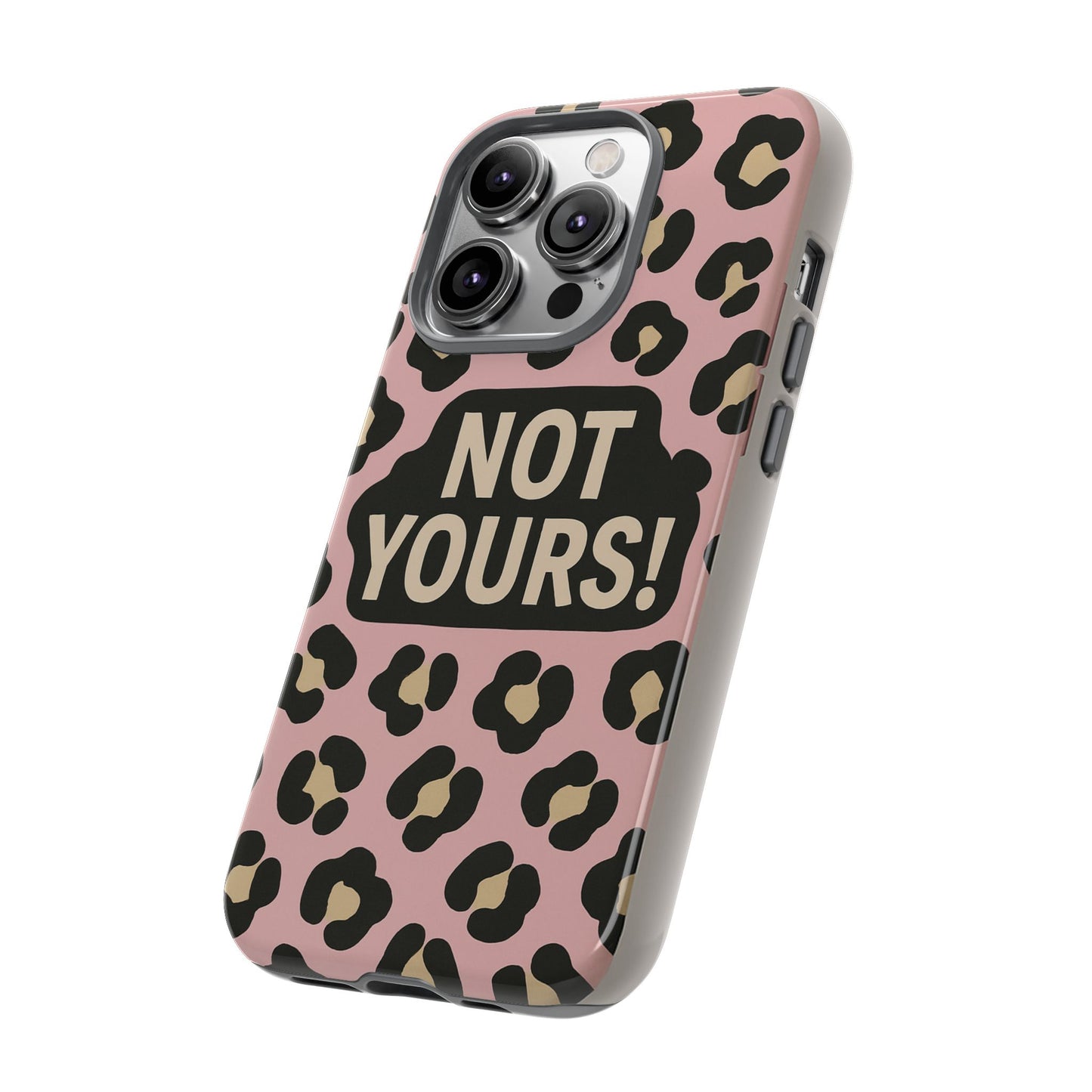 Leopard Tough Case – Trendy Dual-Layer Phone Cover with Humorous Design