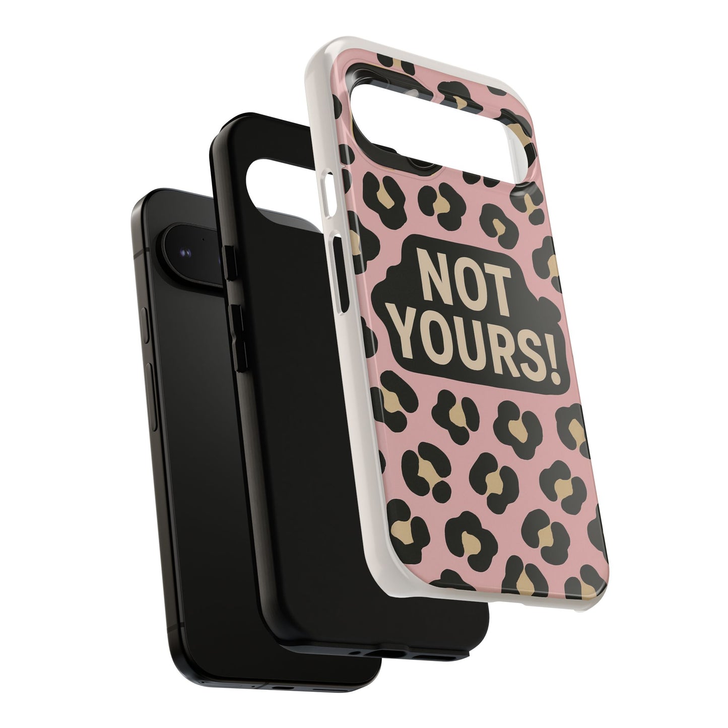 Leopard Tough Case – Trendy Dual-Layer Phone Cover with Humorous Design