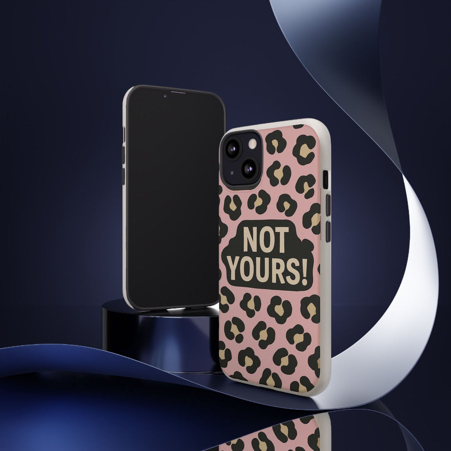 Leopard Tough Case – Trendy Dual-Layer Phone Cover with Humorous Design