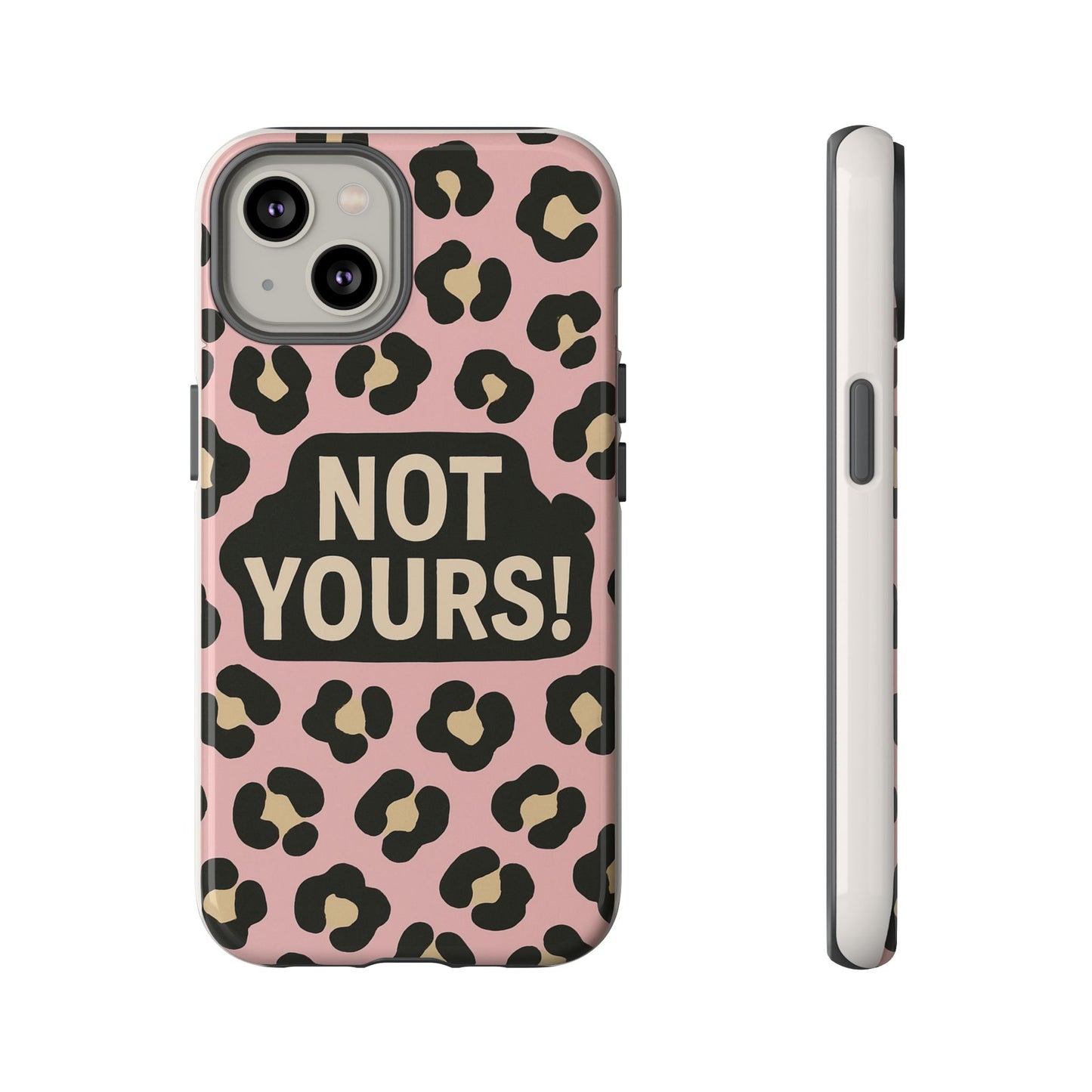 Leopard Tough Case – Trendy Dual-Layer Phone Cover with Humorous Design