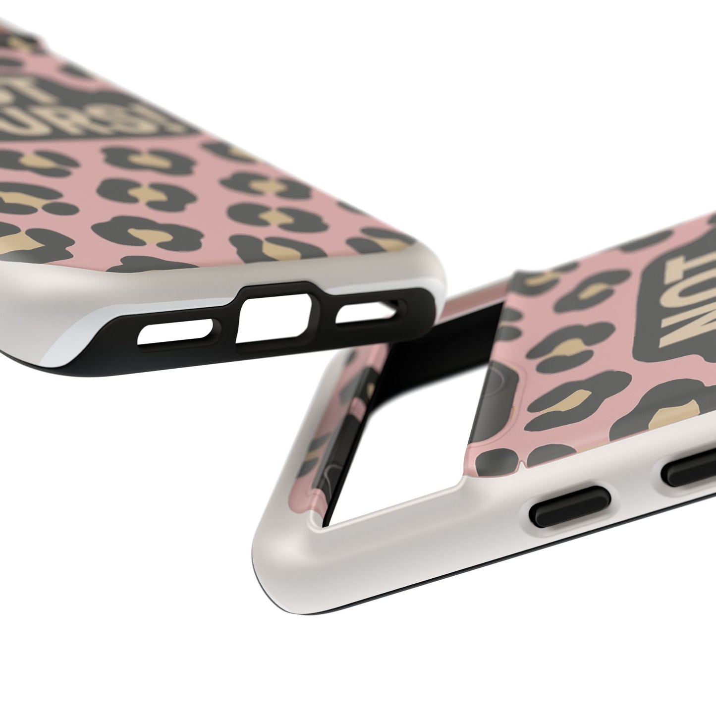 Leopard Tough Case – Trendy Dual-Layer Phone Cover with Humorous Design