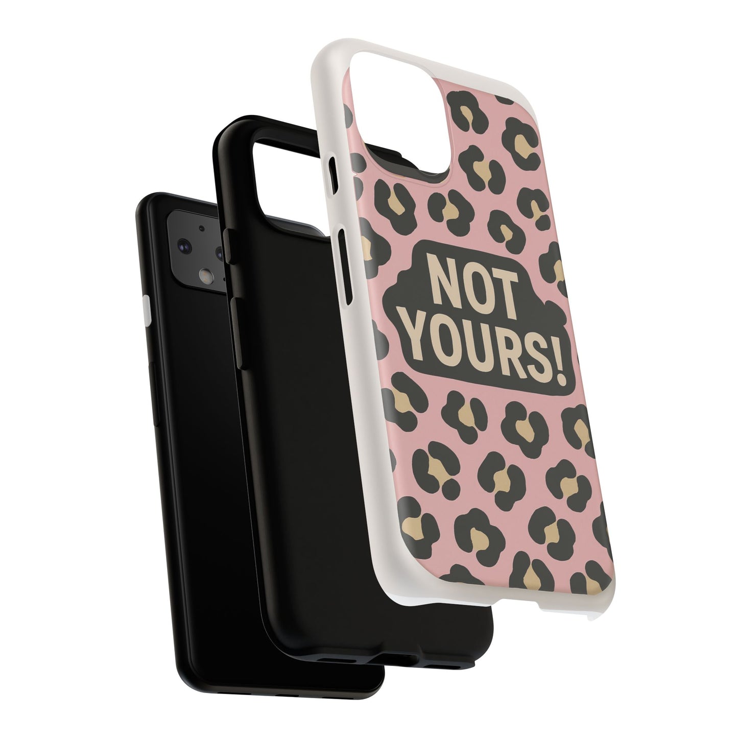 Leopard Tough Case – Trendy Dual-Layer Phone Cover with Humorous Design