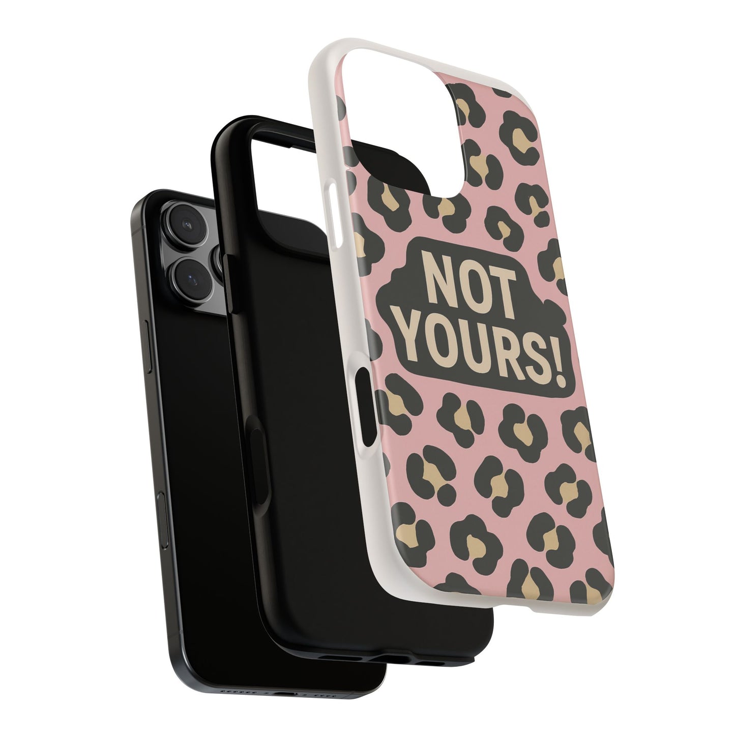 Leopard Tough Case – Trendy Dual-Layer Phone Cover with Humorous Design