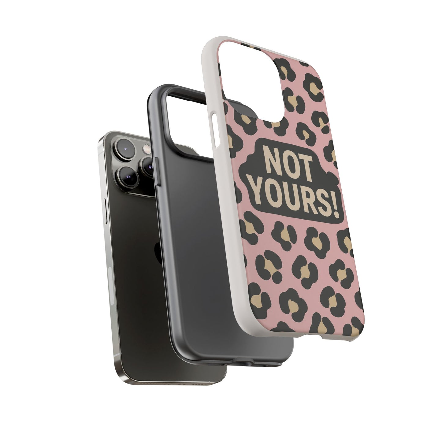 Leopard Tough Case – Trendy Dual-Layer Phone Cover with Humorous Design