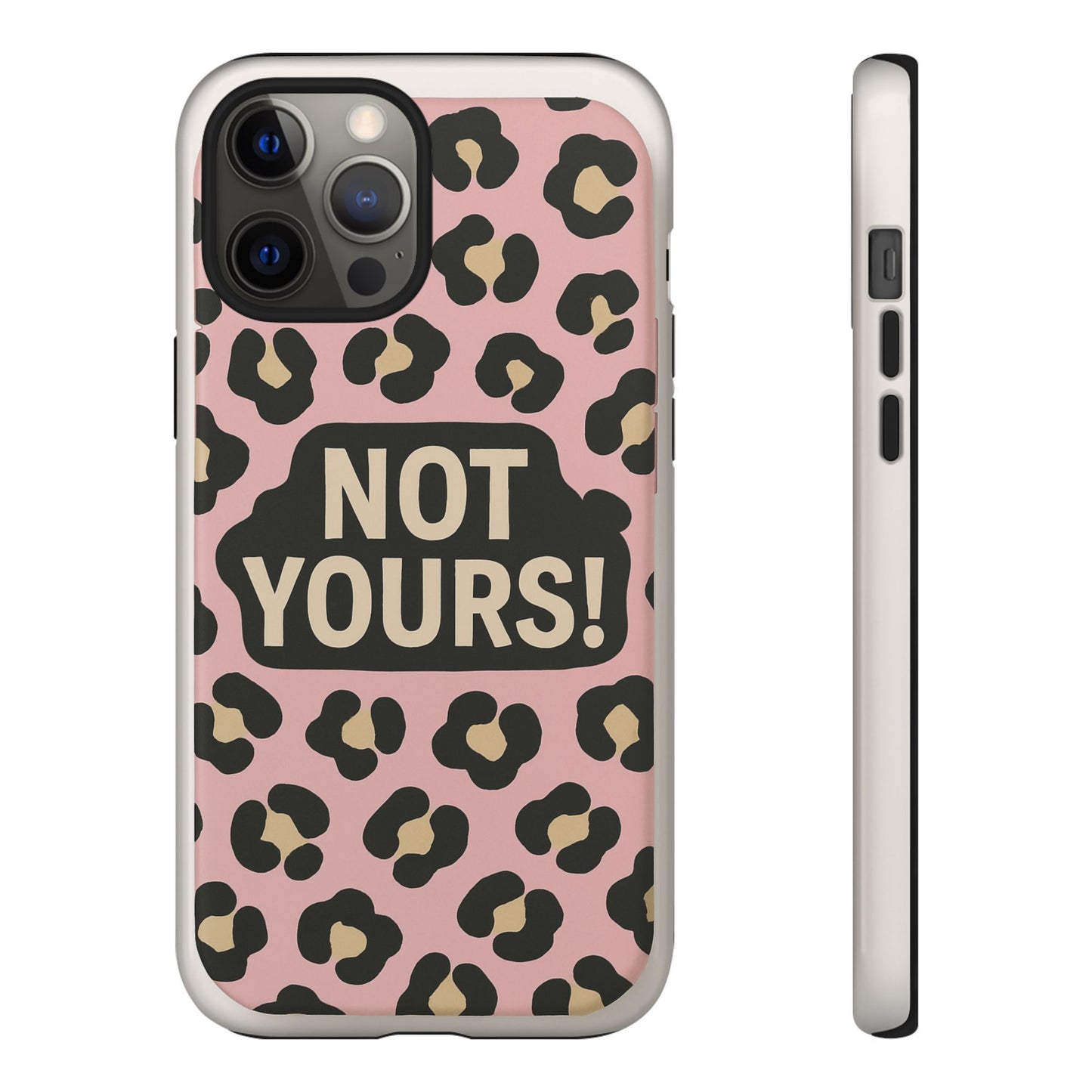 Leopard Tough Case – Trendy Dual-Layer Phone Cover with Humorous Design