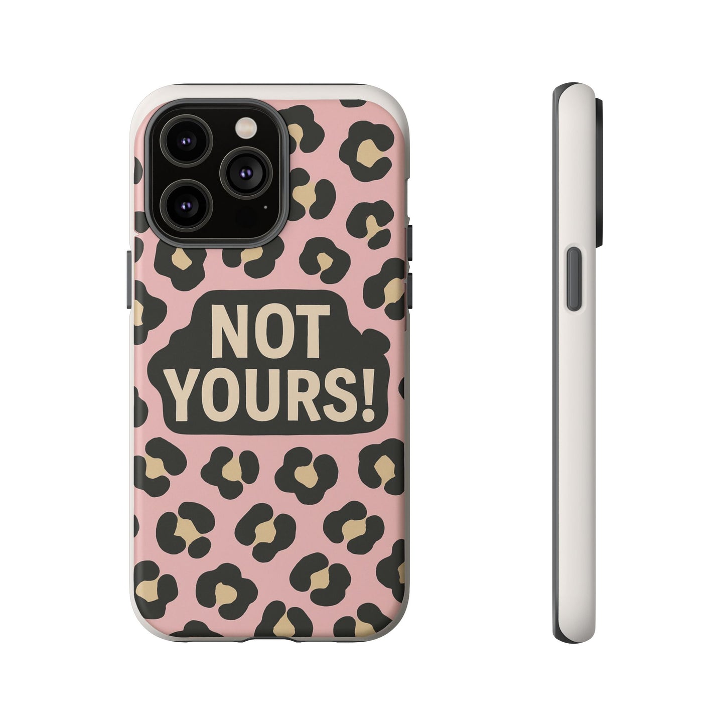 Leopard Tough Case – Trendy Dual-Layer Phone Cover with Humorous Design