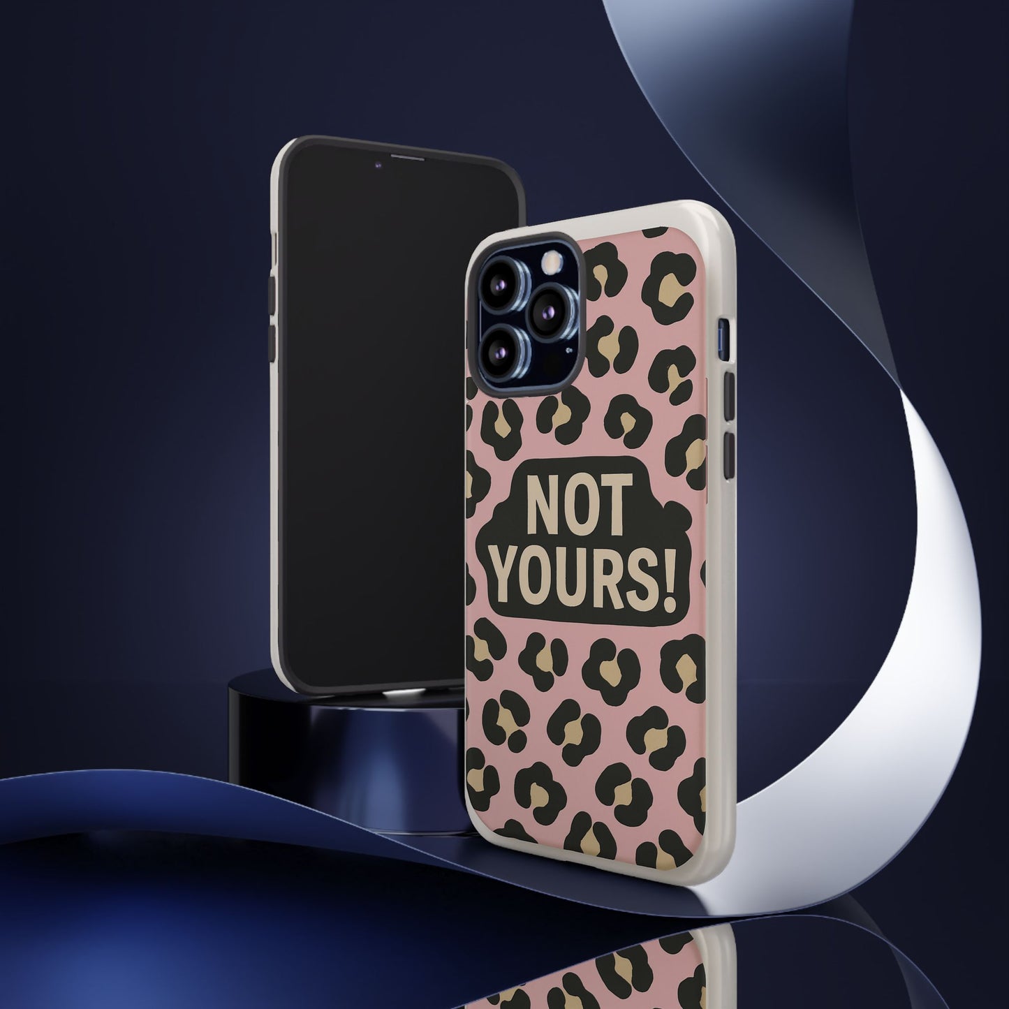 Leopard Tough Case – Trendy Dual-Layer Phone Cover with Humorous Design
