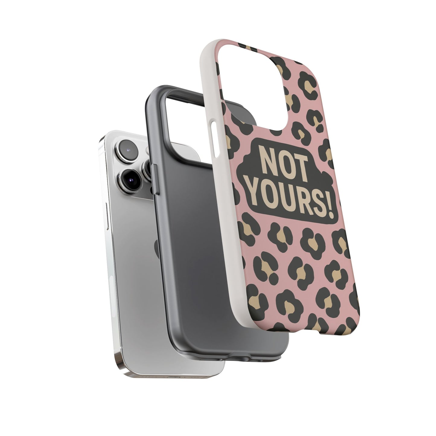 Leopard Tough Case – Trendy Dual-Layer Phone Cover with Humorous Design