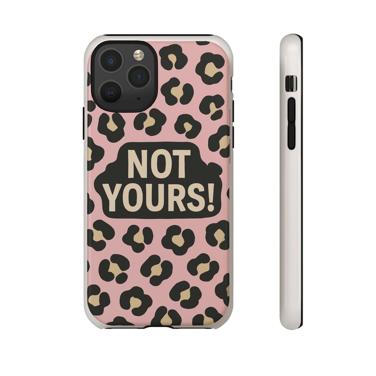 Leopard Tough Case – Trendy Dual-Layer Phone Cover with Humorous Design