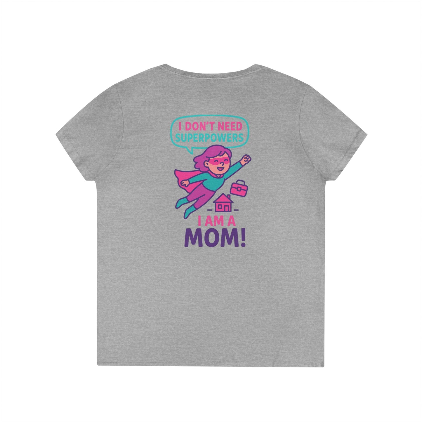 Funny Mom V-Neck T-Shirt – Humorous Graphic Tee for Everyday Wear