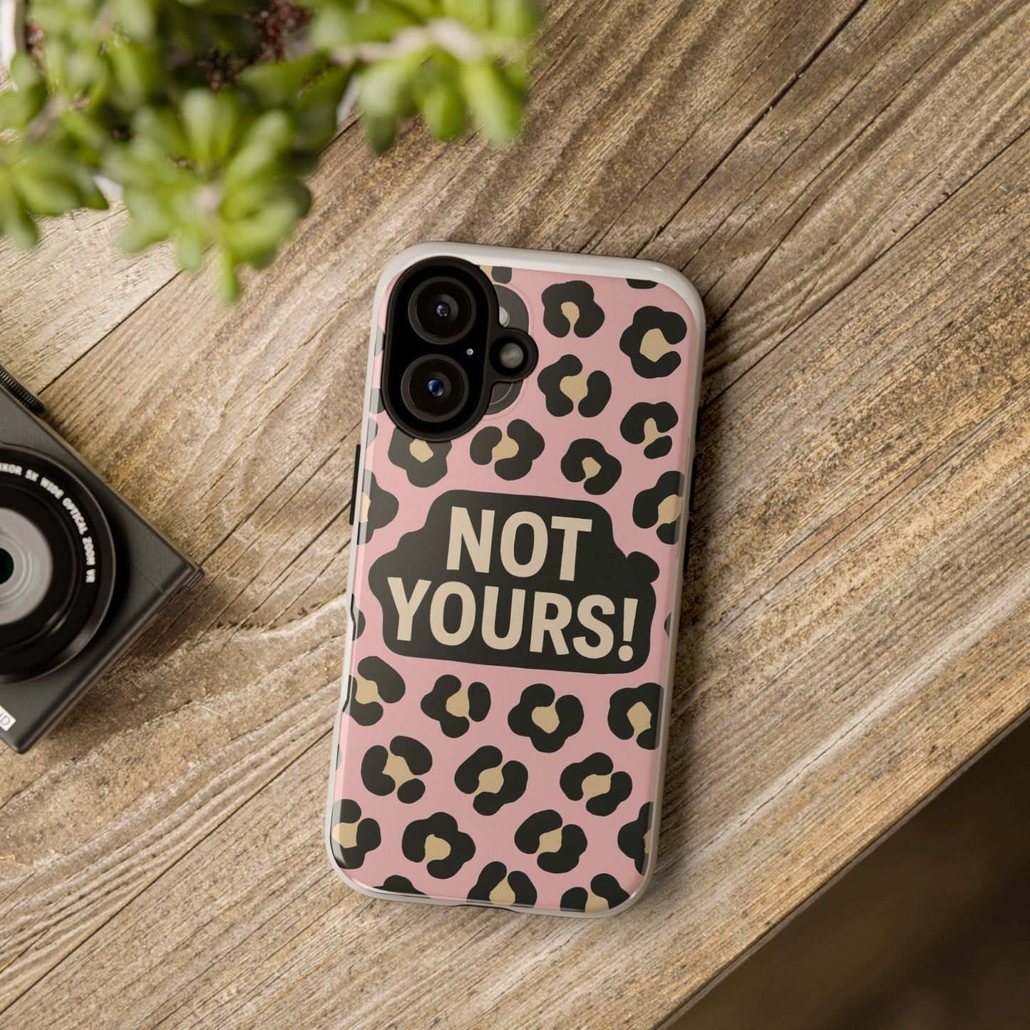 Leopard Tough Case – Trendy Dual-Layer Phone Cover with Humorous Design