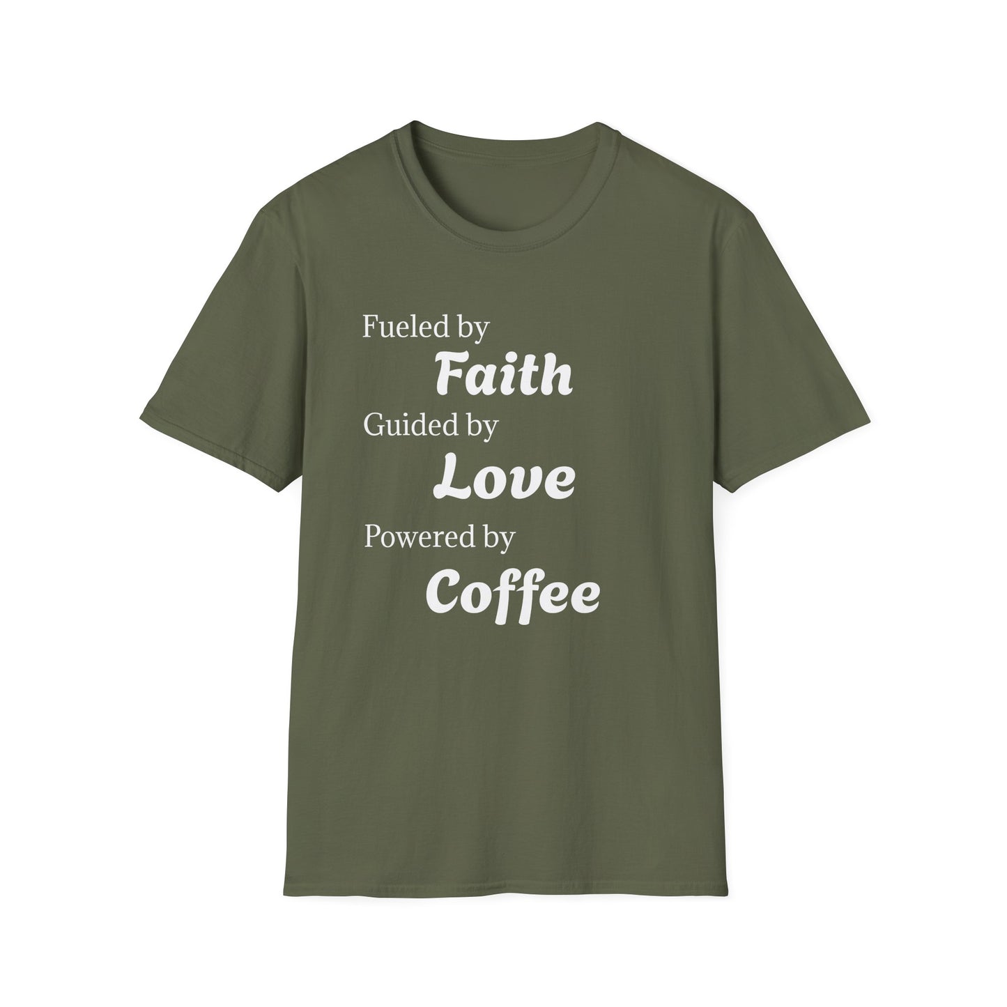 Faith Love Coffee T-Shirt – Unisex Soft-Style Tee